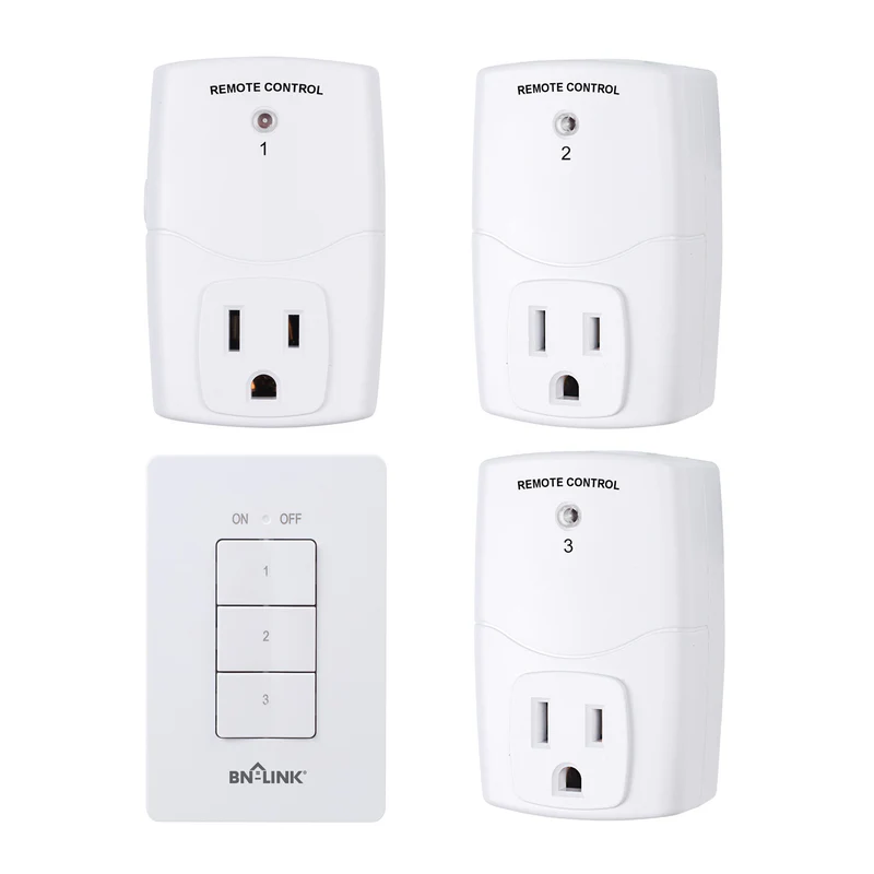 Easy Power Management with the BN-LINK Small Wireless Wall-Mounting Remote Control Outlet