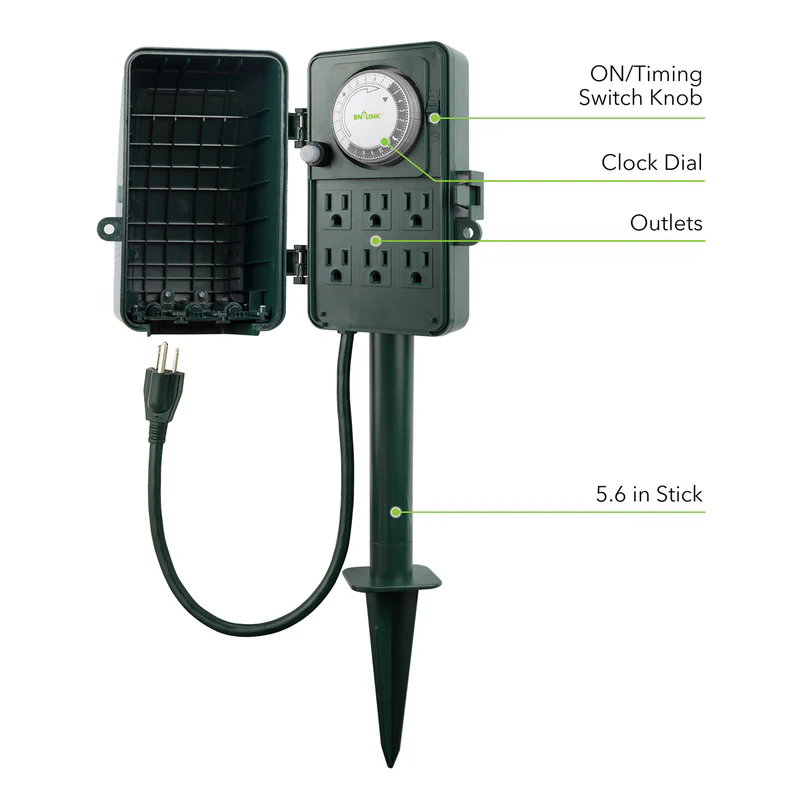 BN-LINK 24-Hour Mechanical Outdoor Multi Socket Timer: Safety, Durability, and Convenience