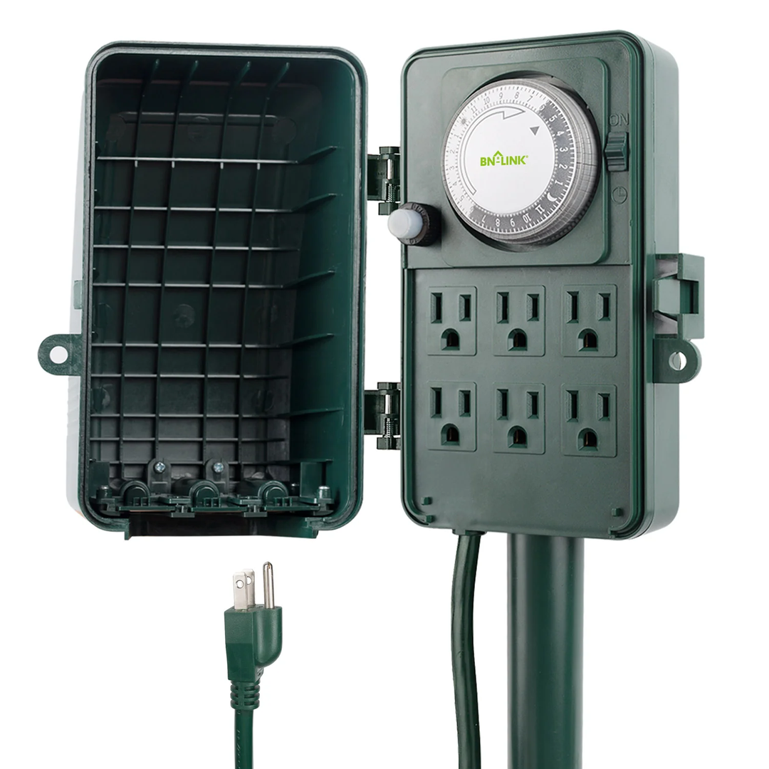 Enhance Your Outdoor Setup with Bn-Link's 24-Hour Mechanical Outdoor Multi Socket Timer