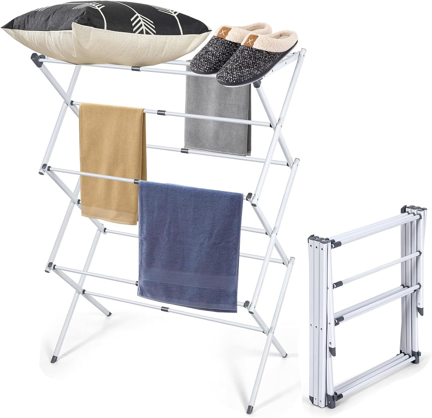 Drying Rack for Clothes, Foldable Laundry Rack for Sweaters, Blouses & More, Pre-Assembled & Extreme Stability , Indoor Outdoor Use
