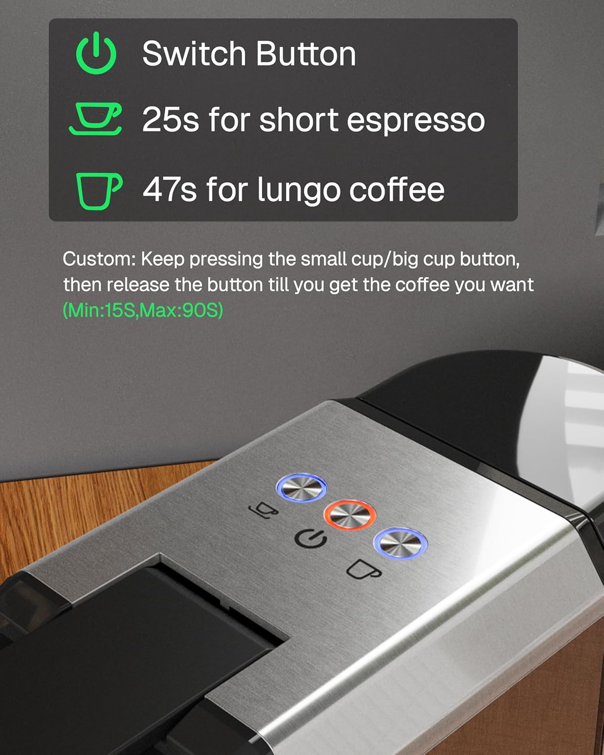 3-in-1 Multi Coffee Maker Single Serve, for K-Cup Pods & Ground Coffee, Programmable One-Touch Brewing Machine, 0.6L Removable Water Tank, 19Bar, Fast Heat, Energy Saving HBN - BN-LINK