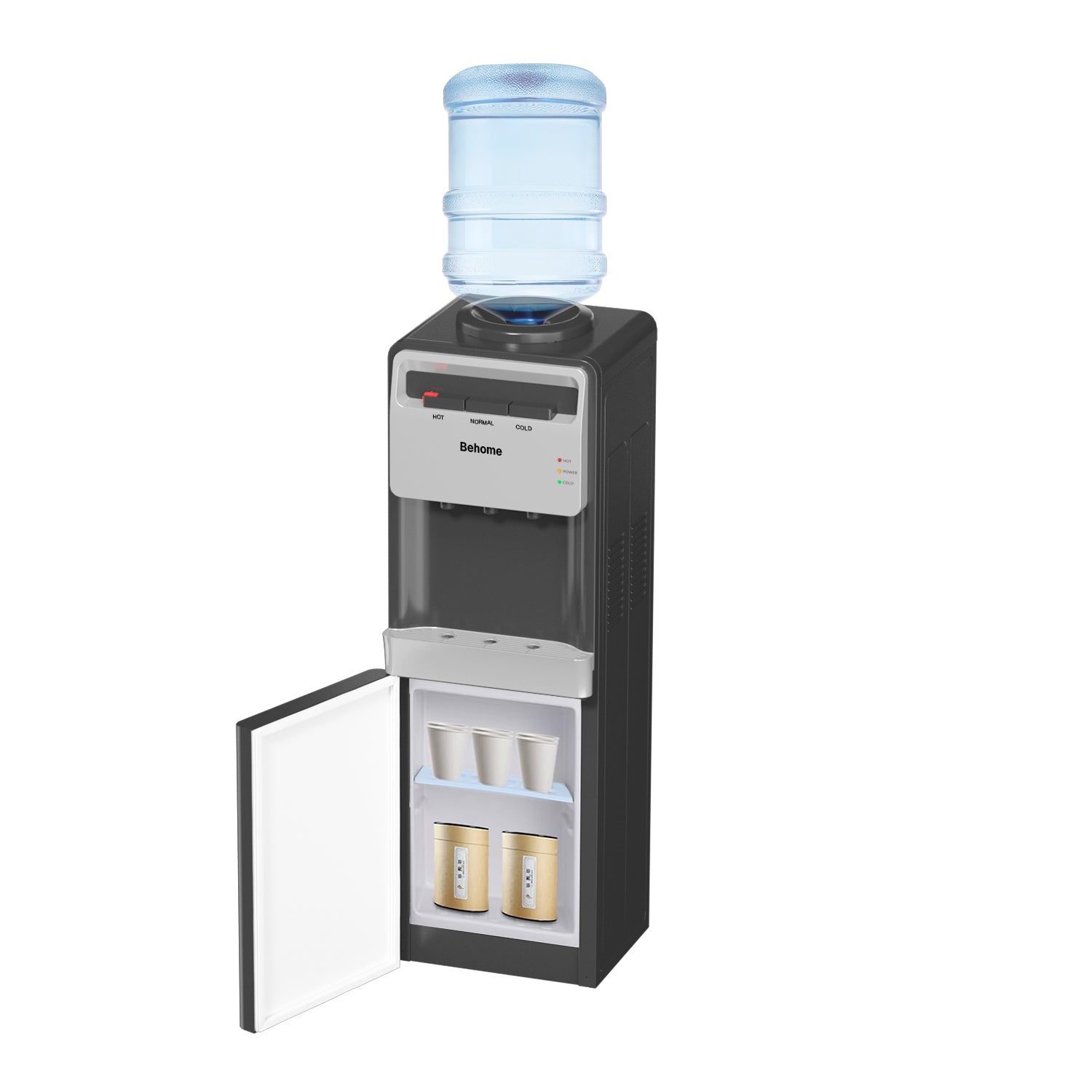 Top Loading Water Cooler Dispenser, 3 Temperature Settings-Hot, Cold & Normal Water, Child Safety Lock, Holds 3 or 5 Gallon Bottles Bn-link