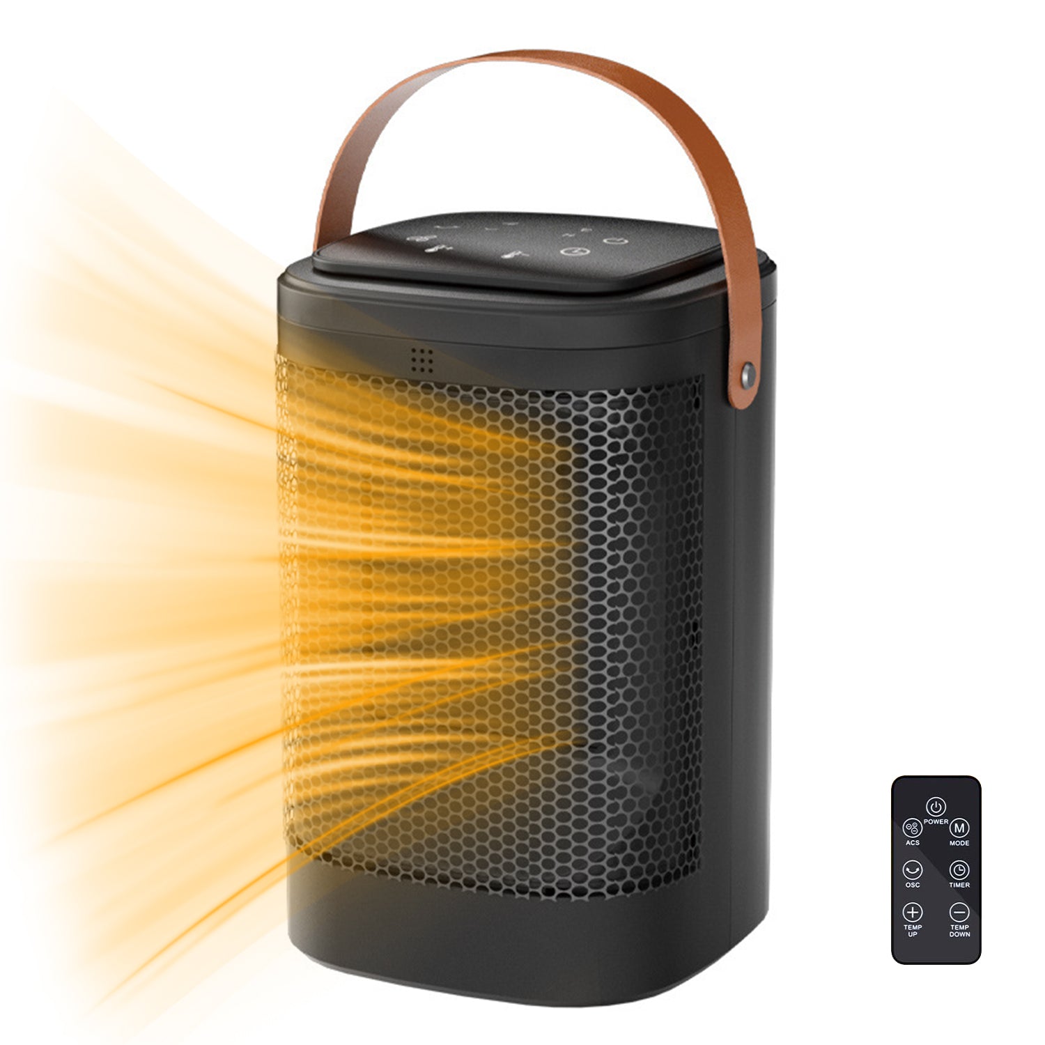 Space Heater with Remote, 1500W Portable Electric Space Heater with Thermostat & Timer Bn-link