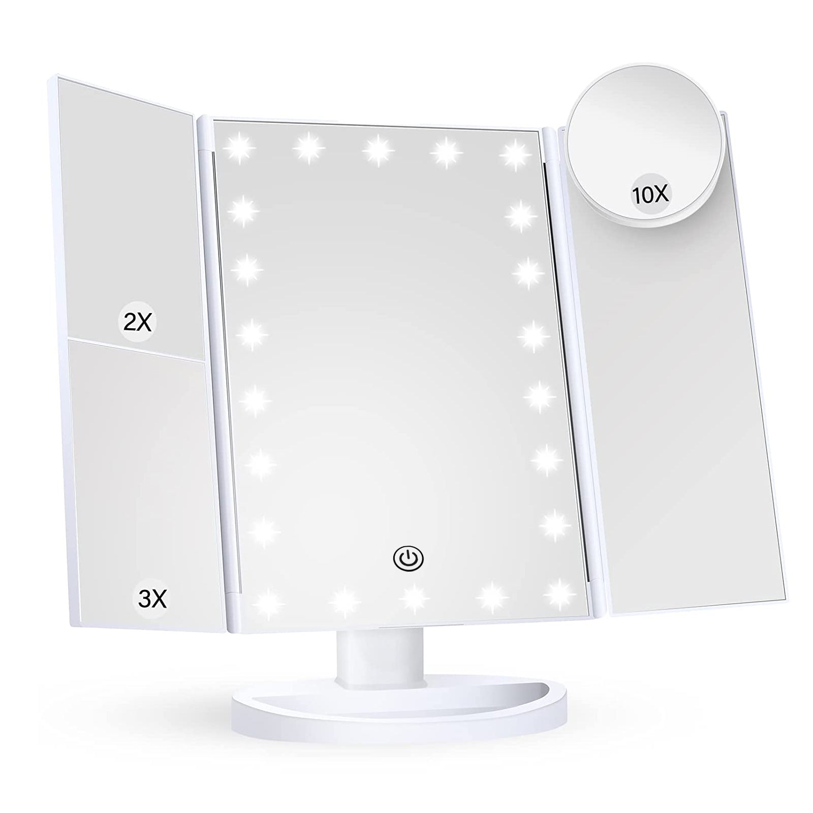 Led Lights 10x Magnifying Touch Control Makeup Mirror Bn-link