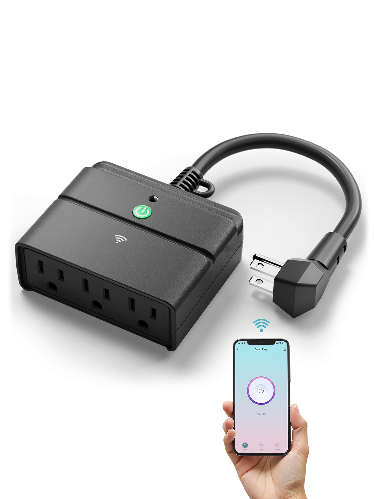 Outdoor Smart Wi-Fi Outlet with 3 Sockets (Individually controlled) Compatible with Alexa and Google Home - BN-LINK