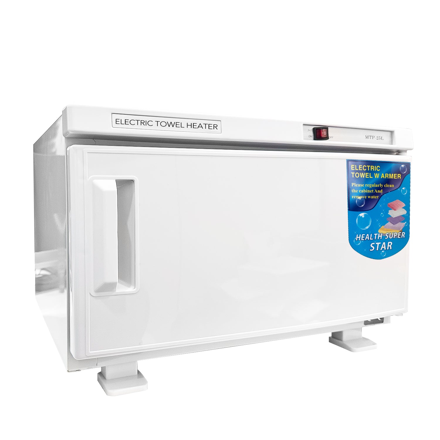 25L Towel Warmer, White Large Hot Bath Towel Warmer Cabinet with Stainless Steel Racks Bn-link