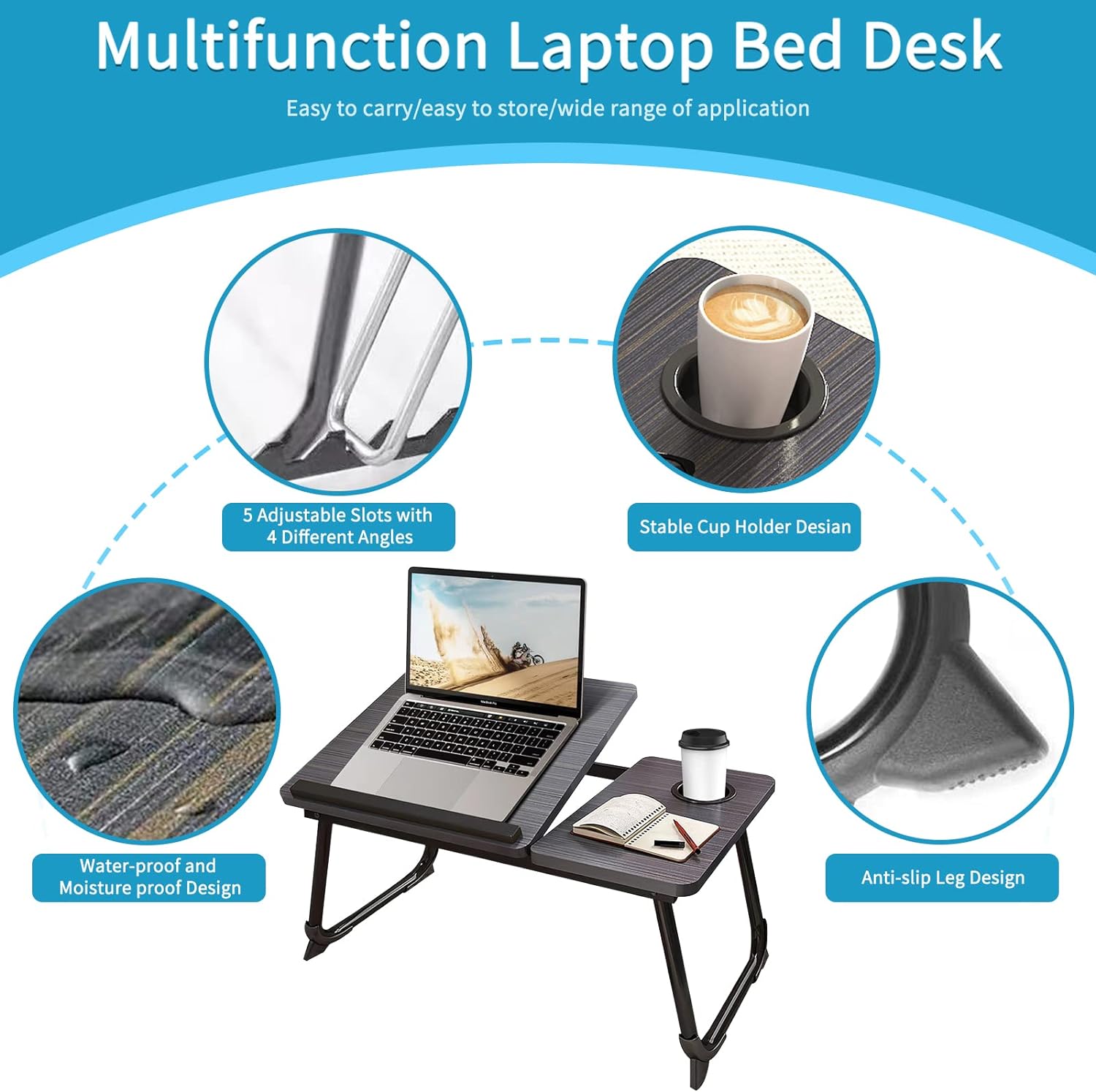 Fordable Legs Laptop Desk for Bed or Couch Enjoy Woking in Bed Desk Bn-link - BN-LINK