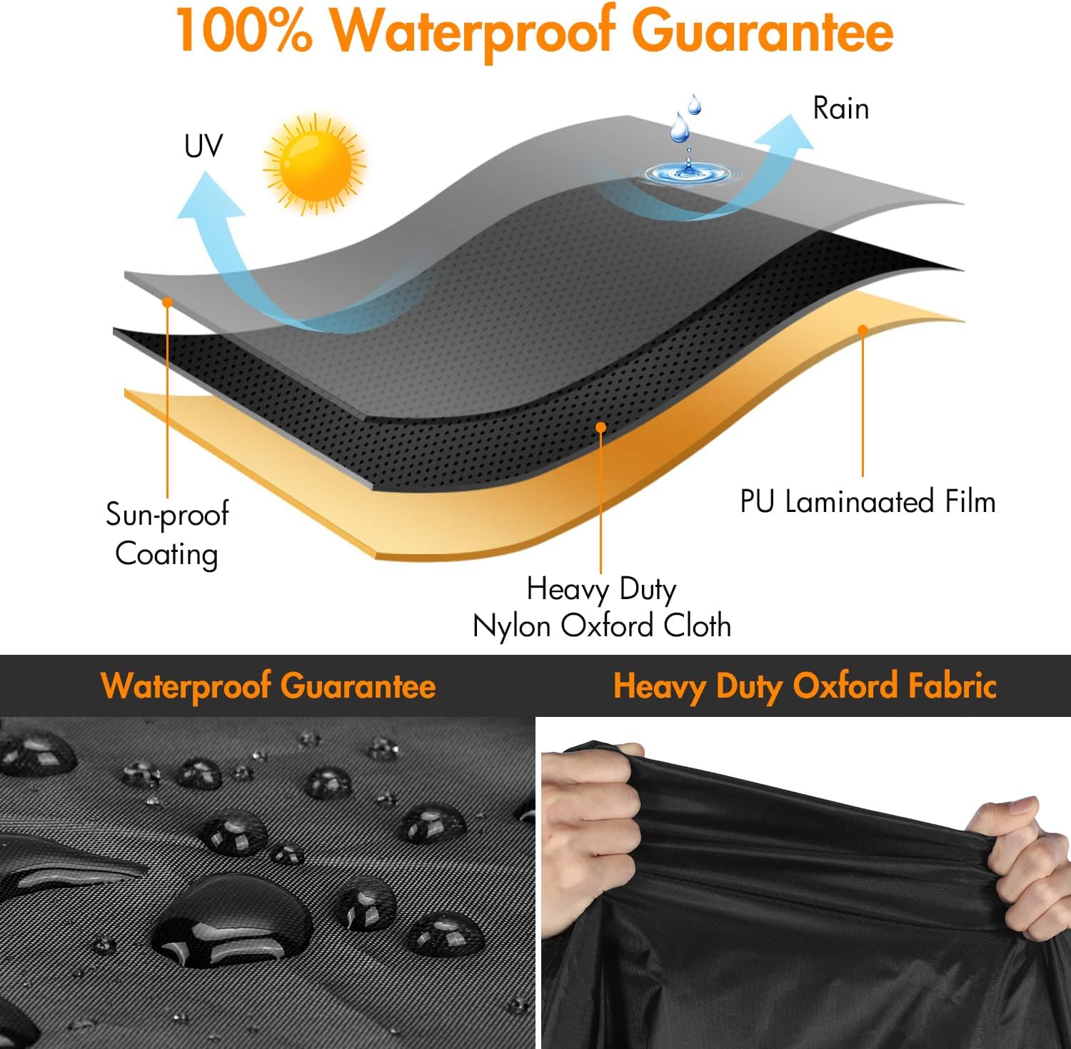 2 Pack Waterproof Outdoor Chair Covers Patio Furniture Covers 33W x 33D x 36H Inches Bn-link