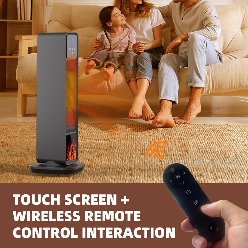 Space Heater Indoor, 24’’ Electric Heaters with Remote & Thermostat, 3 Modes & 70°Oscillation & 12H Timer, Quiet Portable Room Heater for Office, Bedroom, Large Room Bn-link