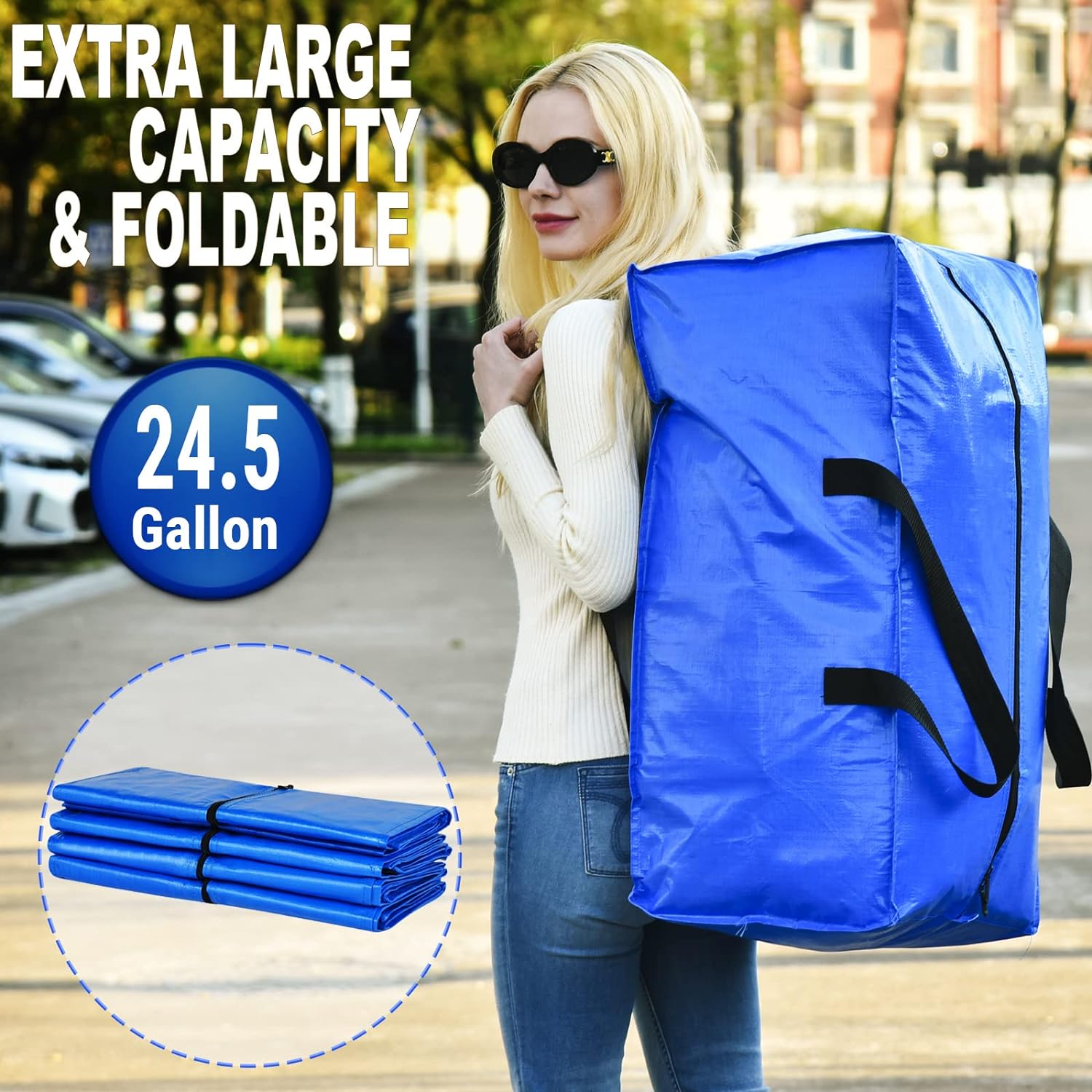 4 Pack Heavy Duty Extra Large Moving Bags Bn-link - BN-LINK