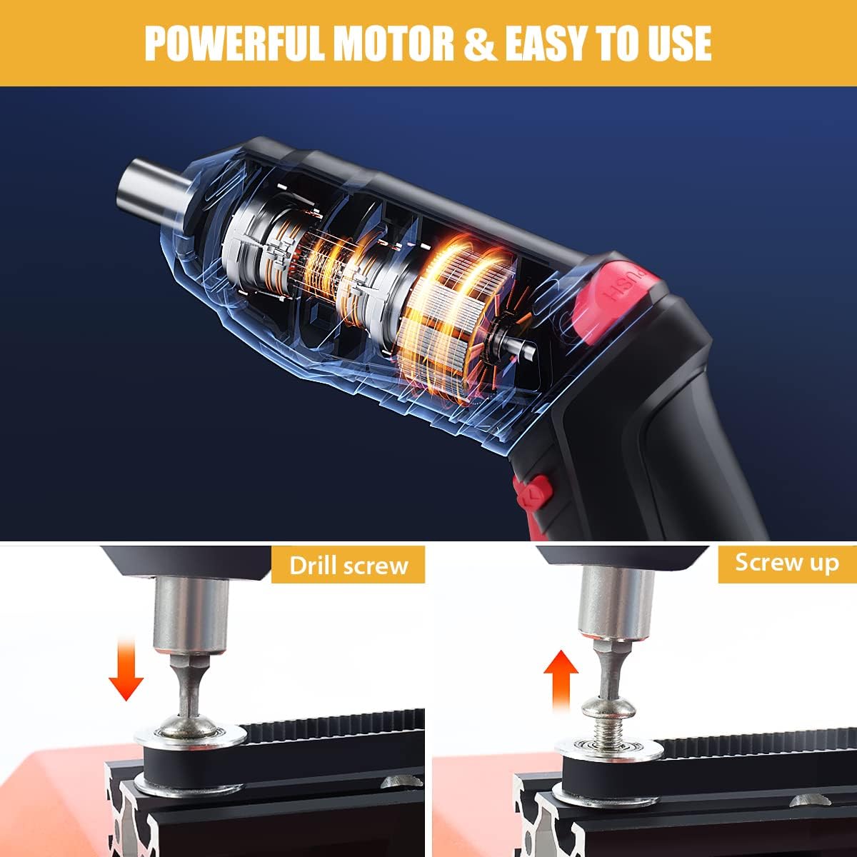 USB Rechargeable Electric Cordless Screwdriver Set Bn-link - BN-LINK