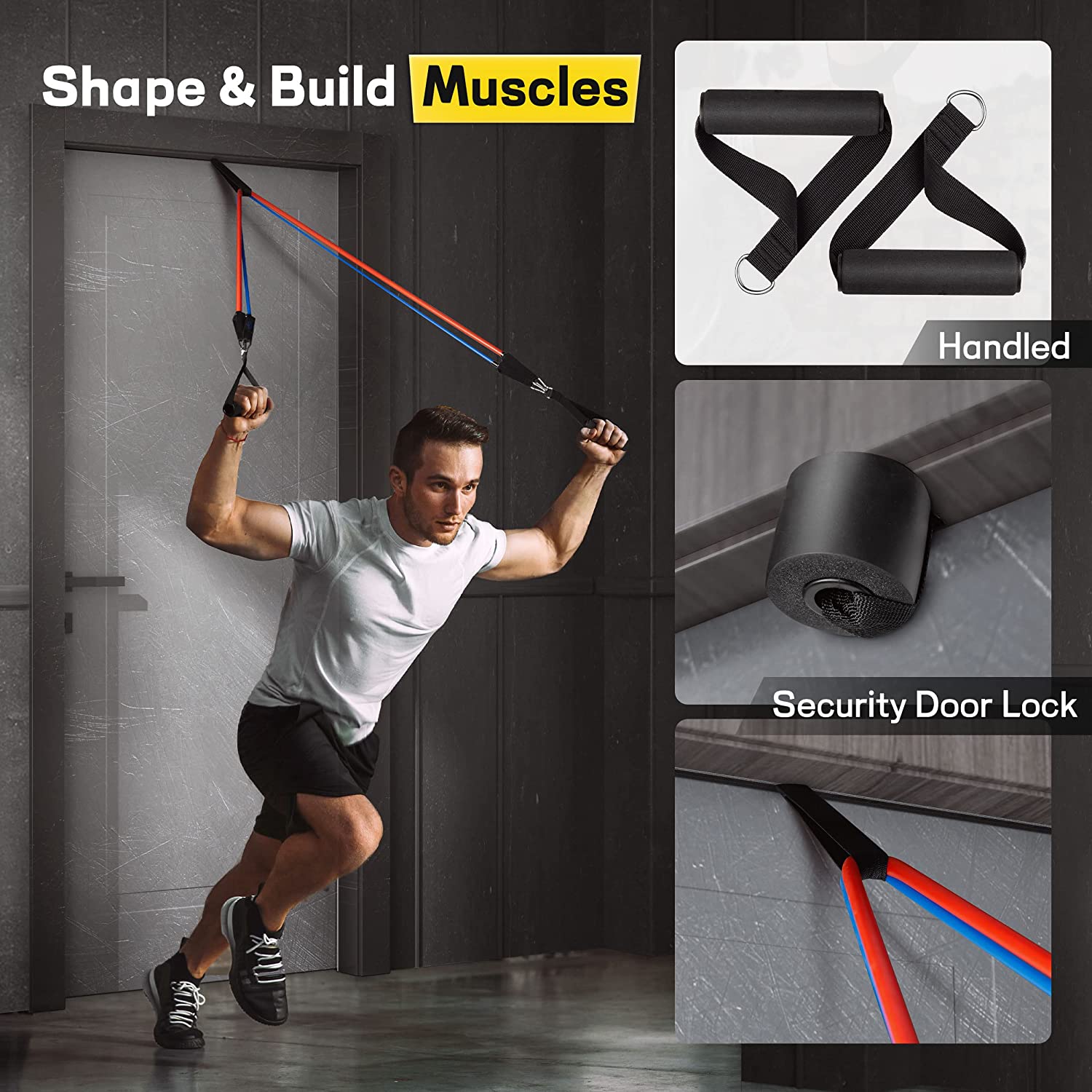 Resistance Bands Set with Handles Training at Home Bn-link
