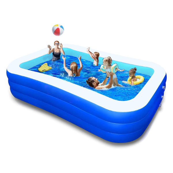 120" X 68" X 22"/83" X 53" X 20" Oversized Thickened Inflatable Swimming Pool for Kids and Adults Bn-link
