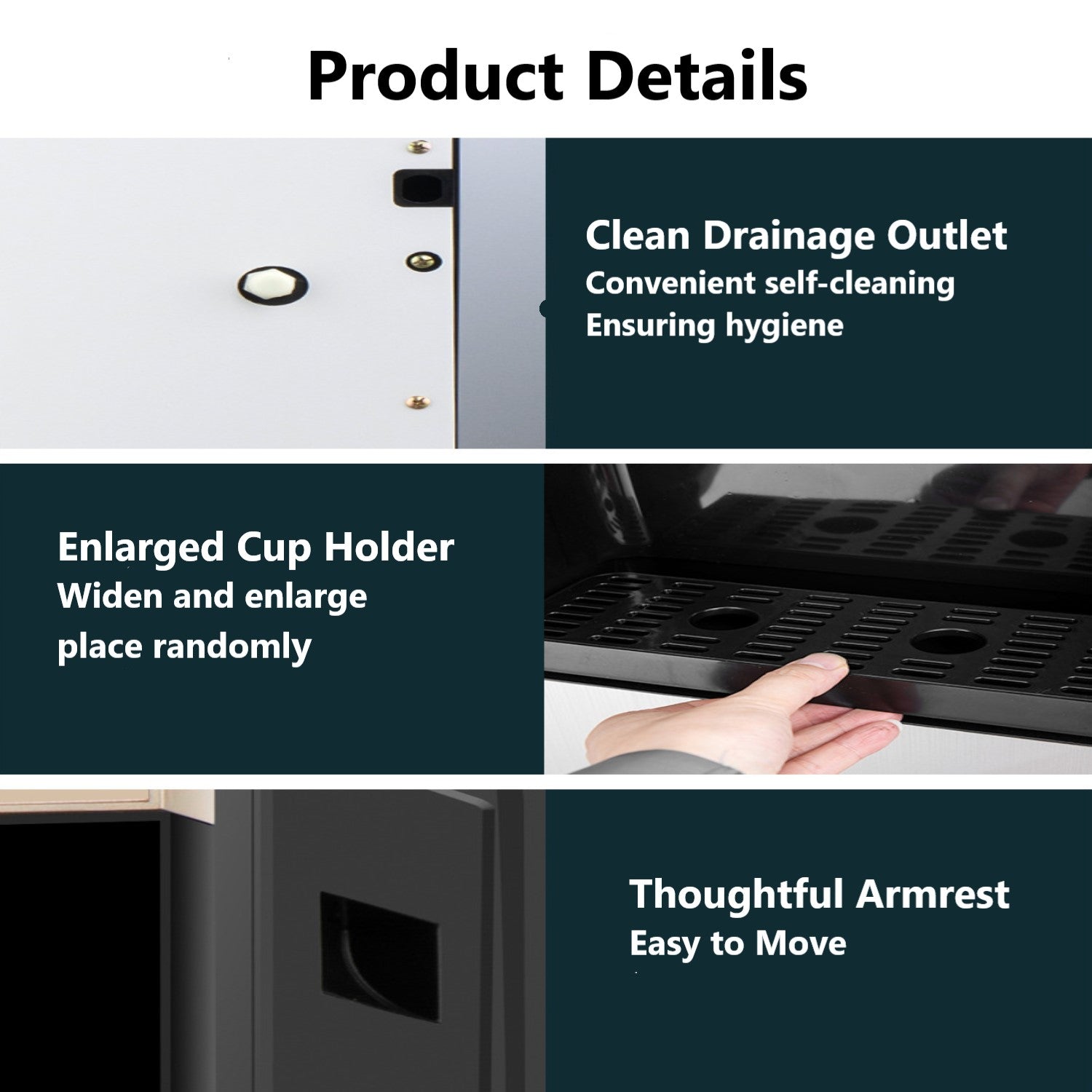 3 Temperature Bottom Load Water Cooler Dispenser with Lack Water Alert Low Noise Bn-link