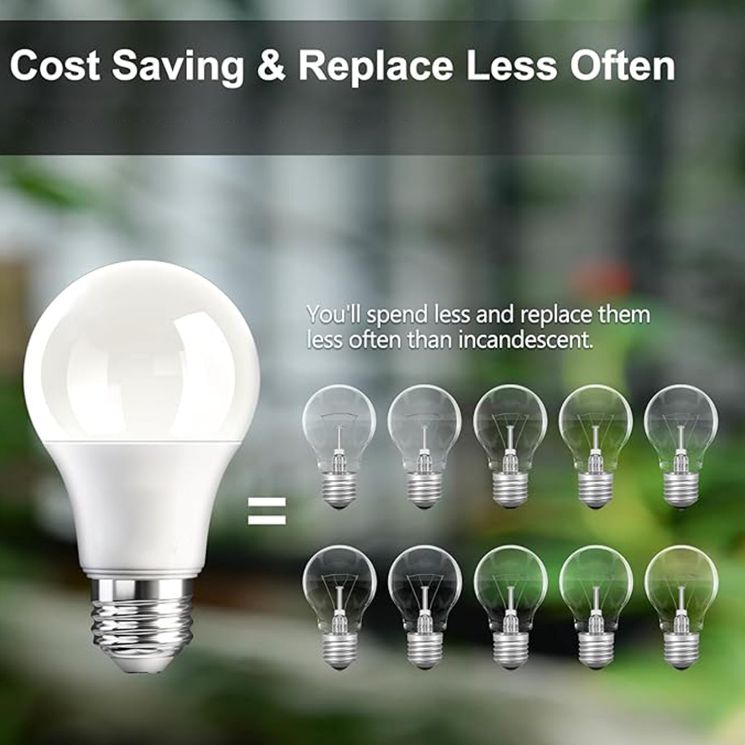 E26 Base 8 Pack A19 LED Light Bulbs, Energy Efficient 12W(100 Watt Equivalent) Bn-link