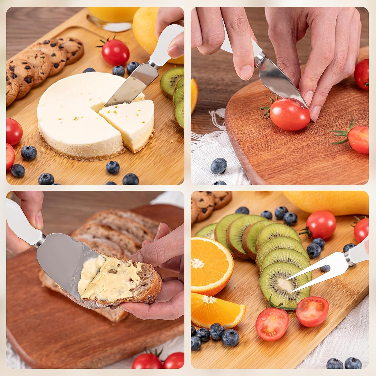 Charcuterie Board Set, Large Cheese Board Set with Accessories, Natural Bamboo Charcuterie Tray Cheese Platter, House Warming Gift & Wedding Gift Bn-link