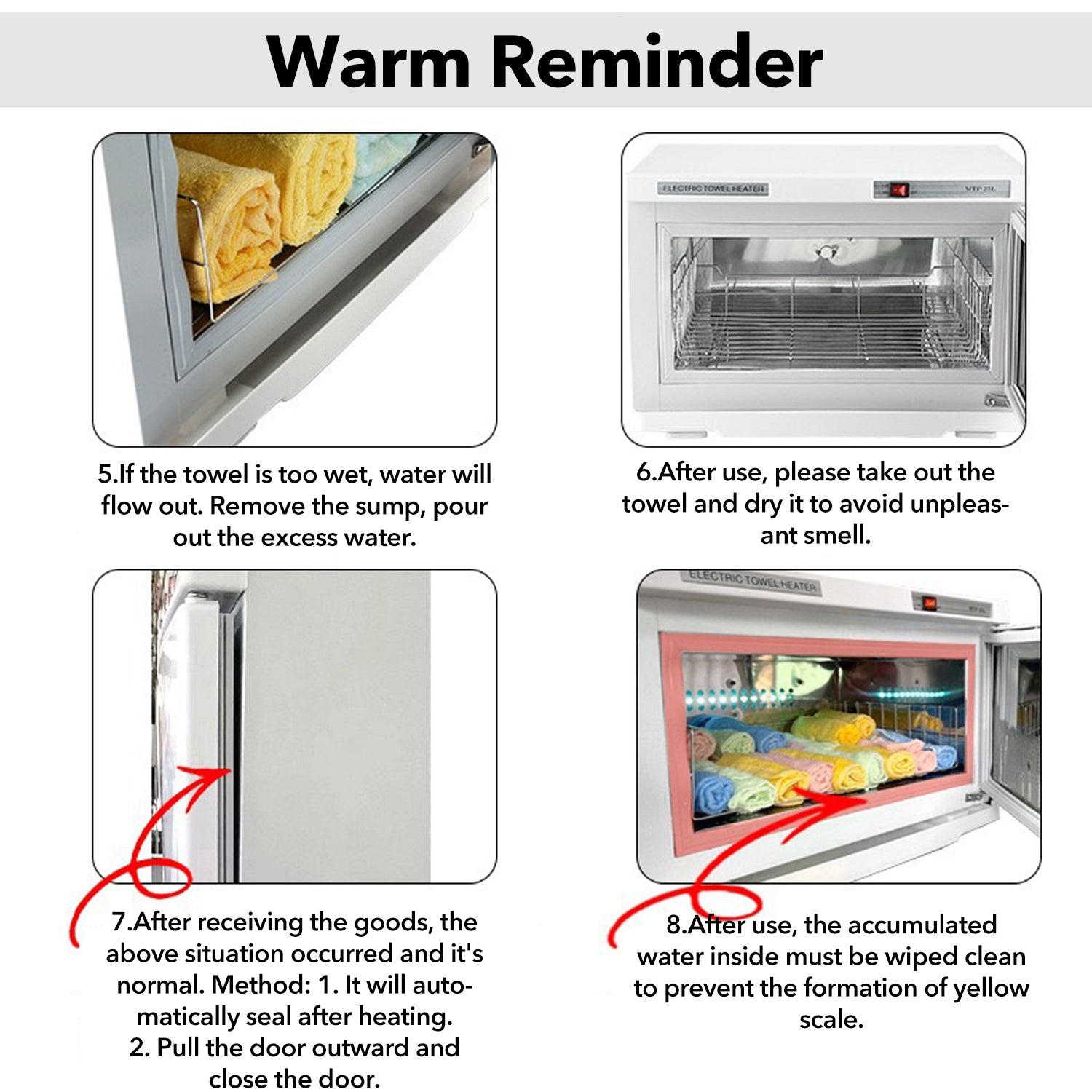 25L Towel Warmer, White Large Hot Bath Towel Warmer Cabinet with Stainless Steel Racks Bn-link