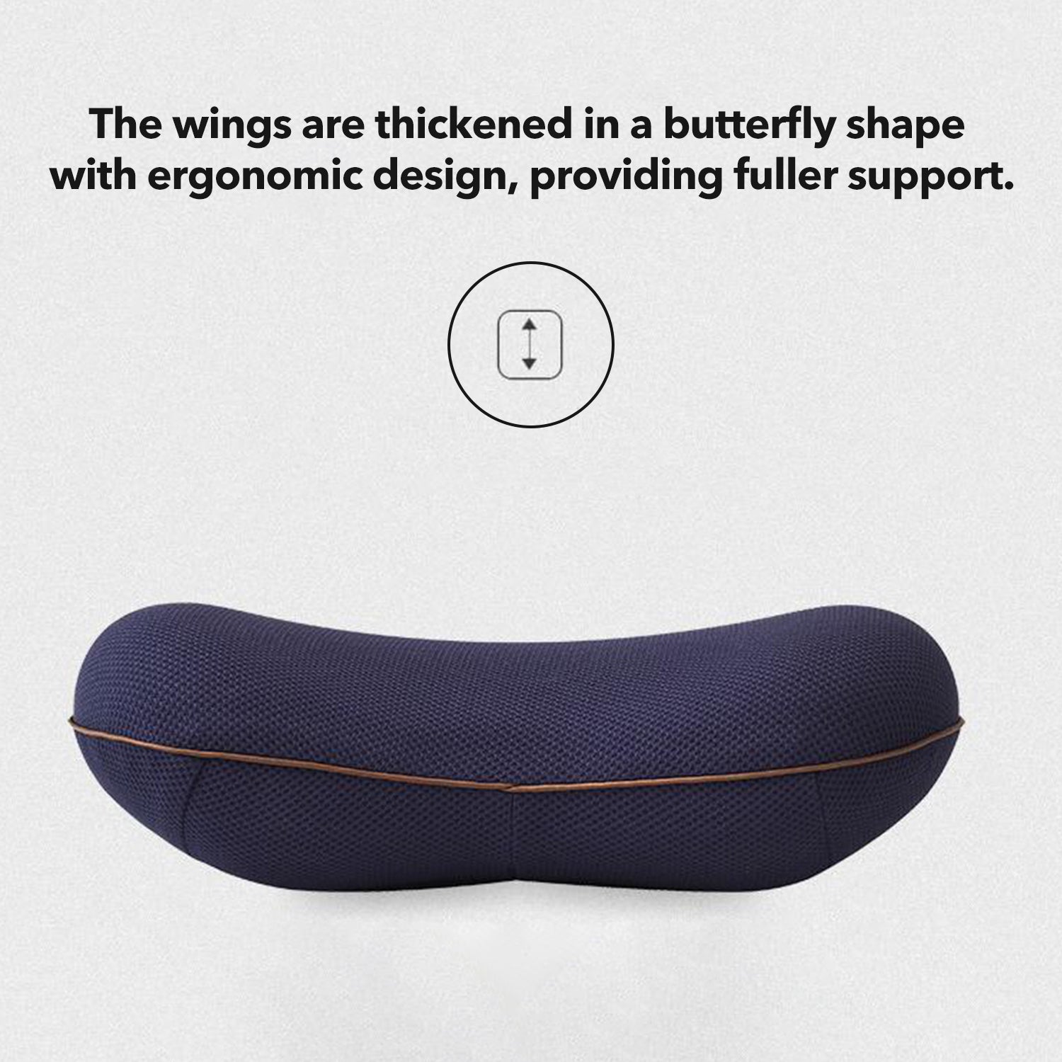 Lumbar Support Pillow For Office Chair and Car Seat, Memory Foam Back Cushion with Adjustable Strap for Back Pain Relief Bn-link