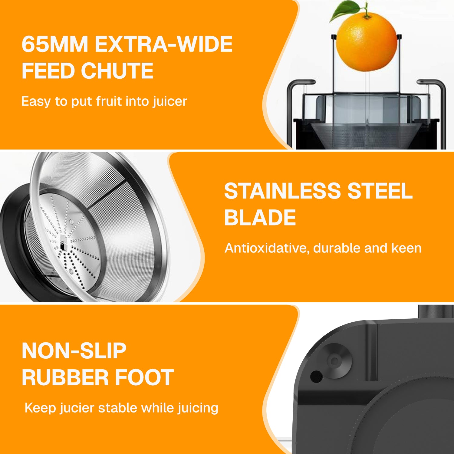 Juicer Machines, 400W Juice Extractor with 2 Speeds,Centrifugal Juicer with 2.6" Wide Feed Chute for Vegetable&Fruit HBN - BN-LINK