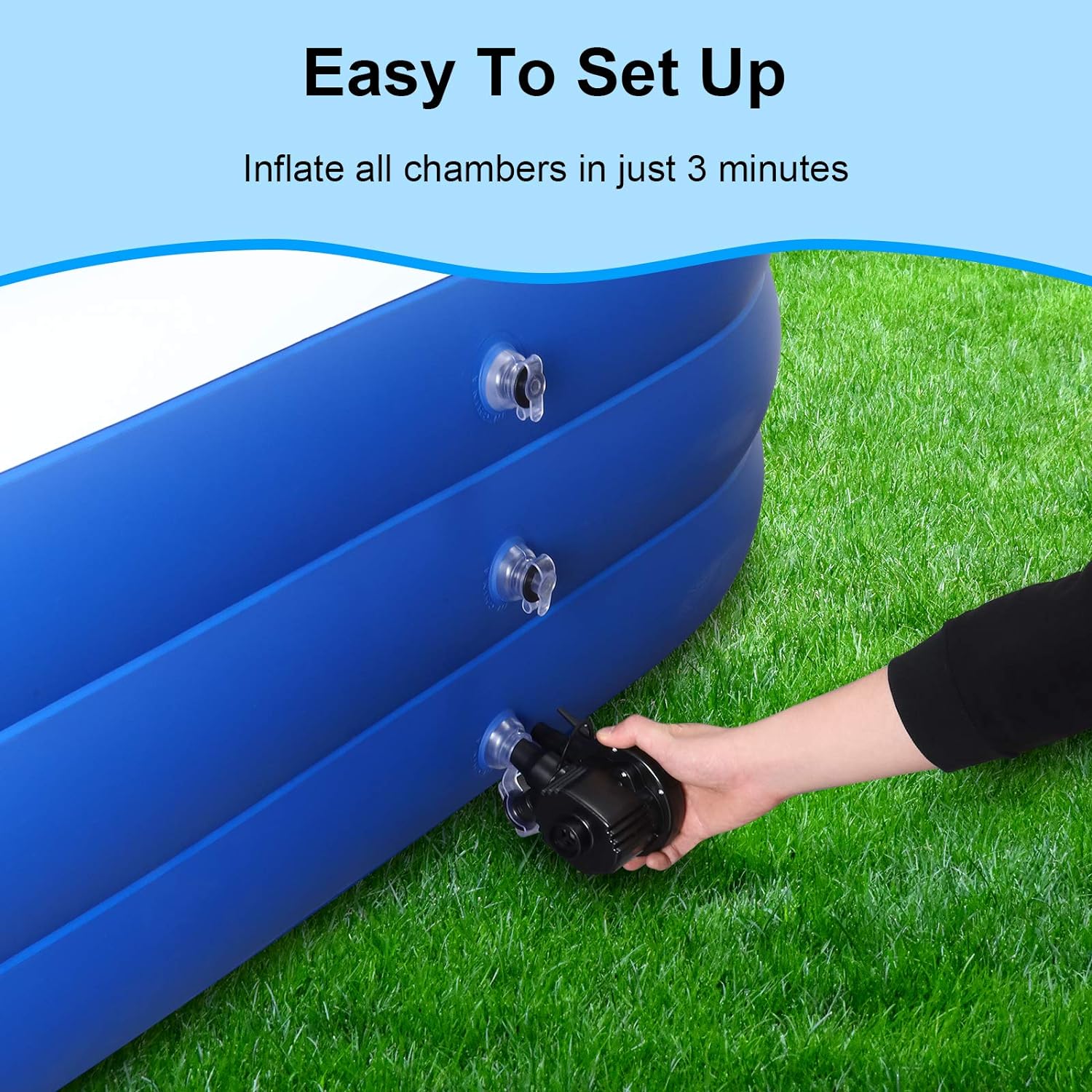 120" X 68" X 22"/83" X 53" X 20" Oversized Thickened Inflatable Swimming Pool for Kids and Adults Bn-link