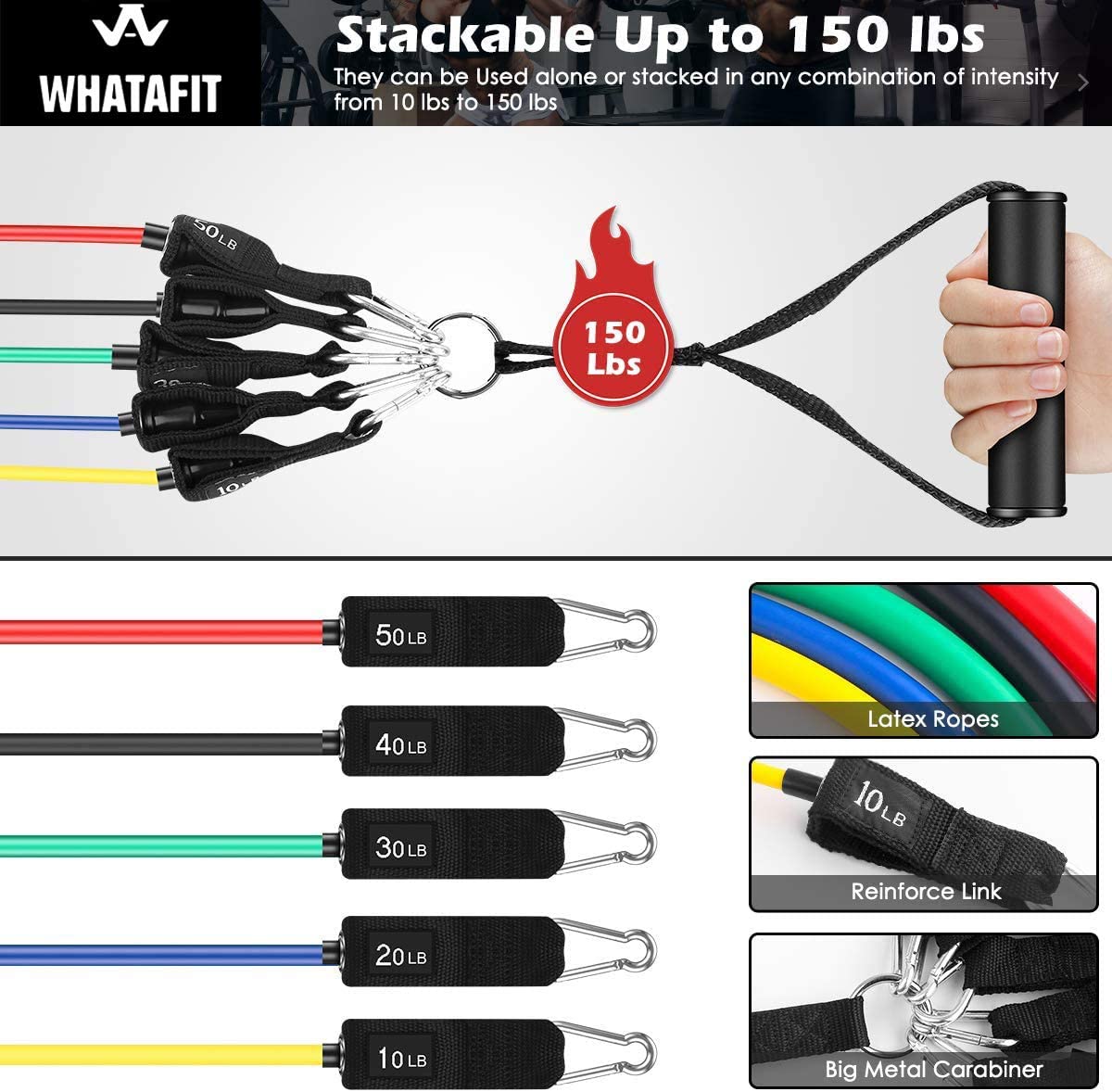 Resistance Bands Set with Handles Training at Home Bn-link