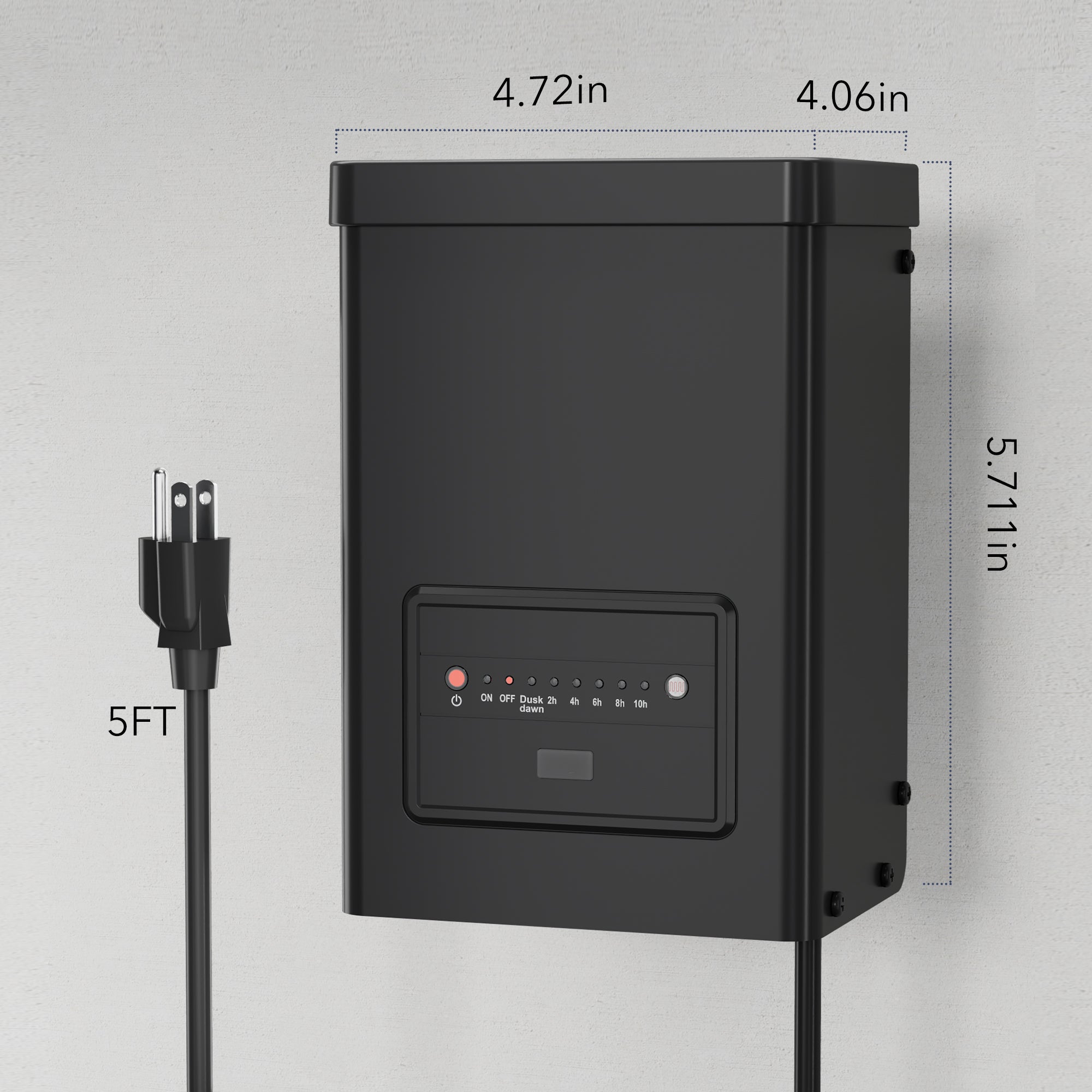 Bn-link 300W Weatherproof Outdoor Transformer for Low Voltage Landscape Lighting, with Timer and Photocell Sensor, 120V AC to 12V AC