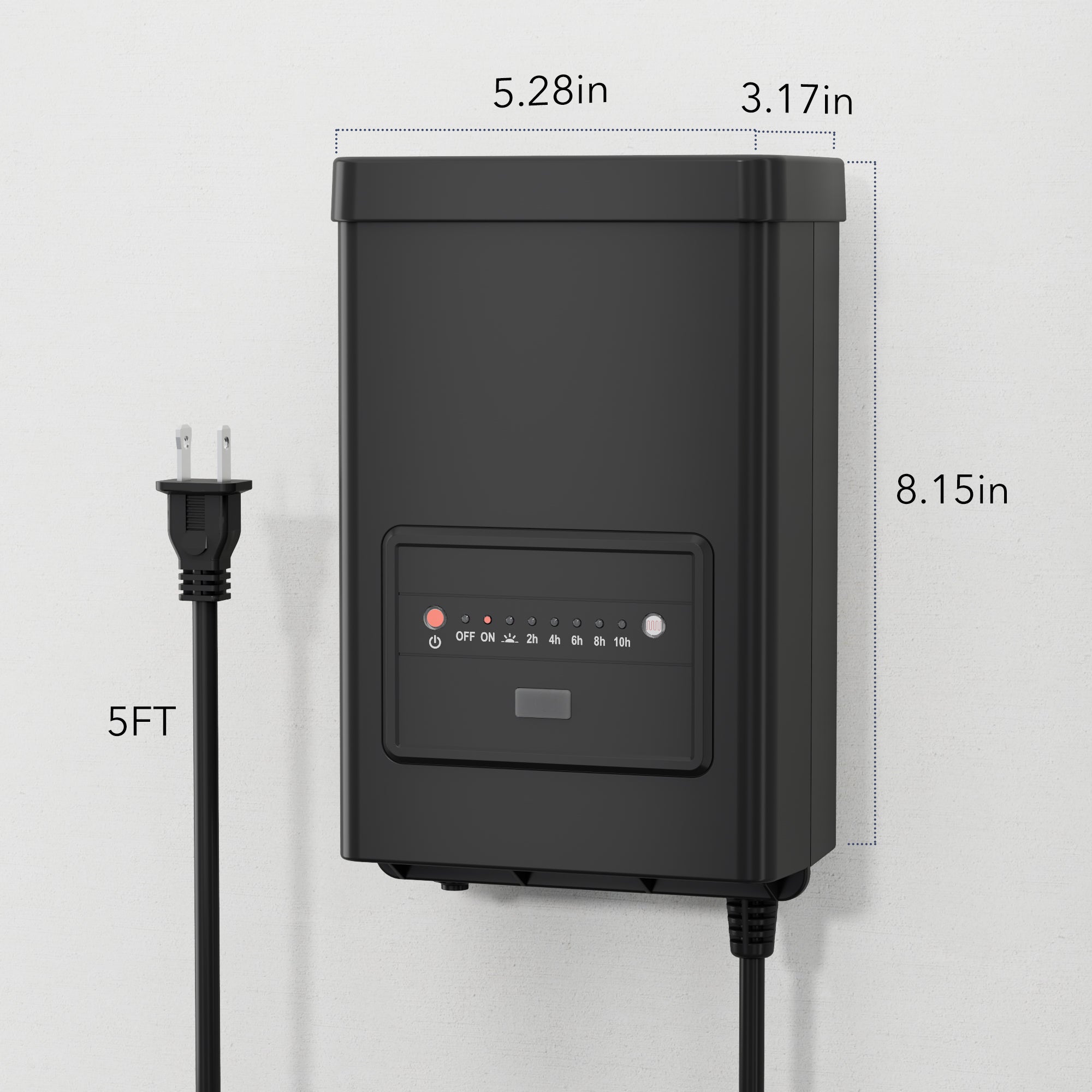 Bn-link 120W Weatherproof Outdoor Transformer for Low Voltage Landscape Lighting, with Timer and Photocell Sensor, 120V AC to 12V AC - BN-LINK