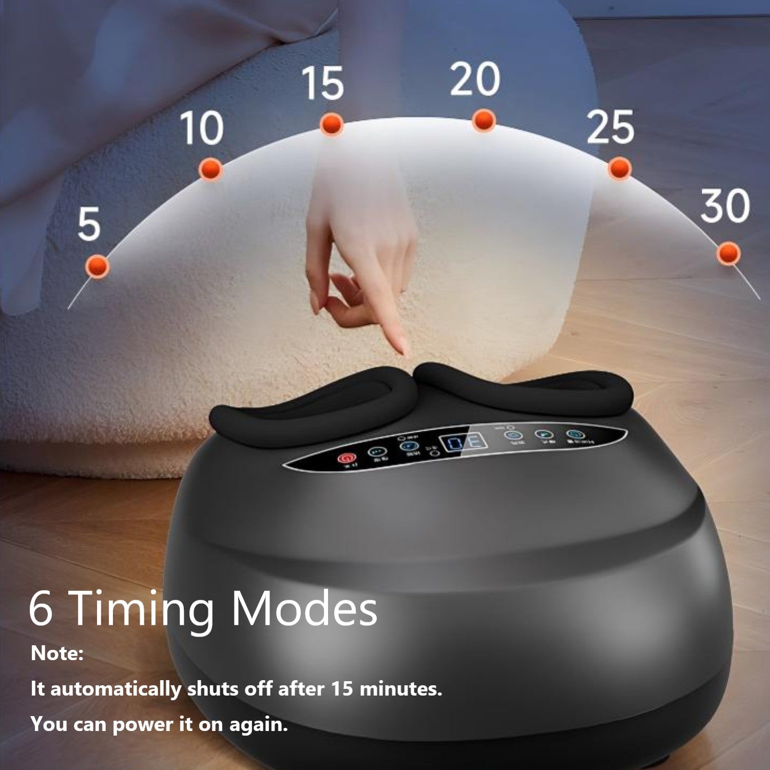 Foot Massager Machine with Heat & 5 Deep-Kneading Modes, 5 Massage Levels & Timer, Remote Control Deep Kneading Machine for Plantar Fasciitis, for Home and Office Use Bn-link