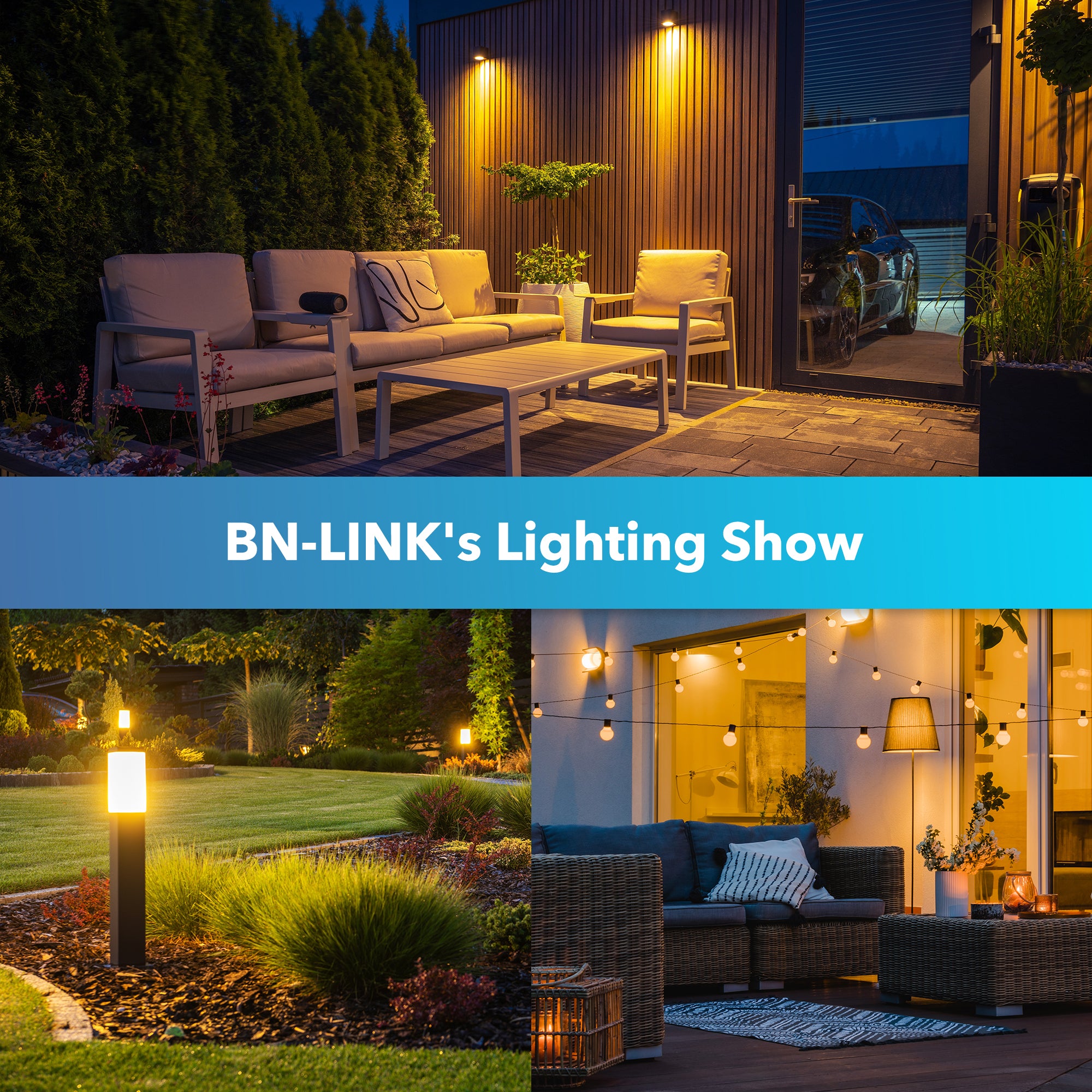 Bn-link 120W Weatherproof Outdoor Transformer for Low Voltage Landscape Lighting, with Timer and Photocell Sensor, 120V AC to 12V AC - BN-LINK