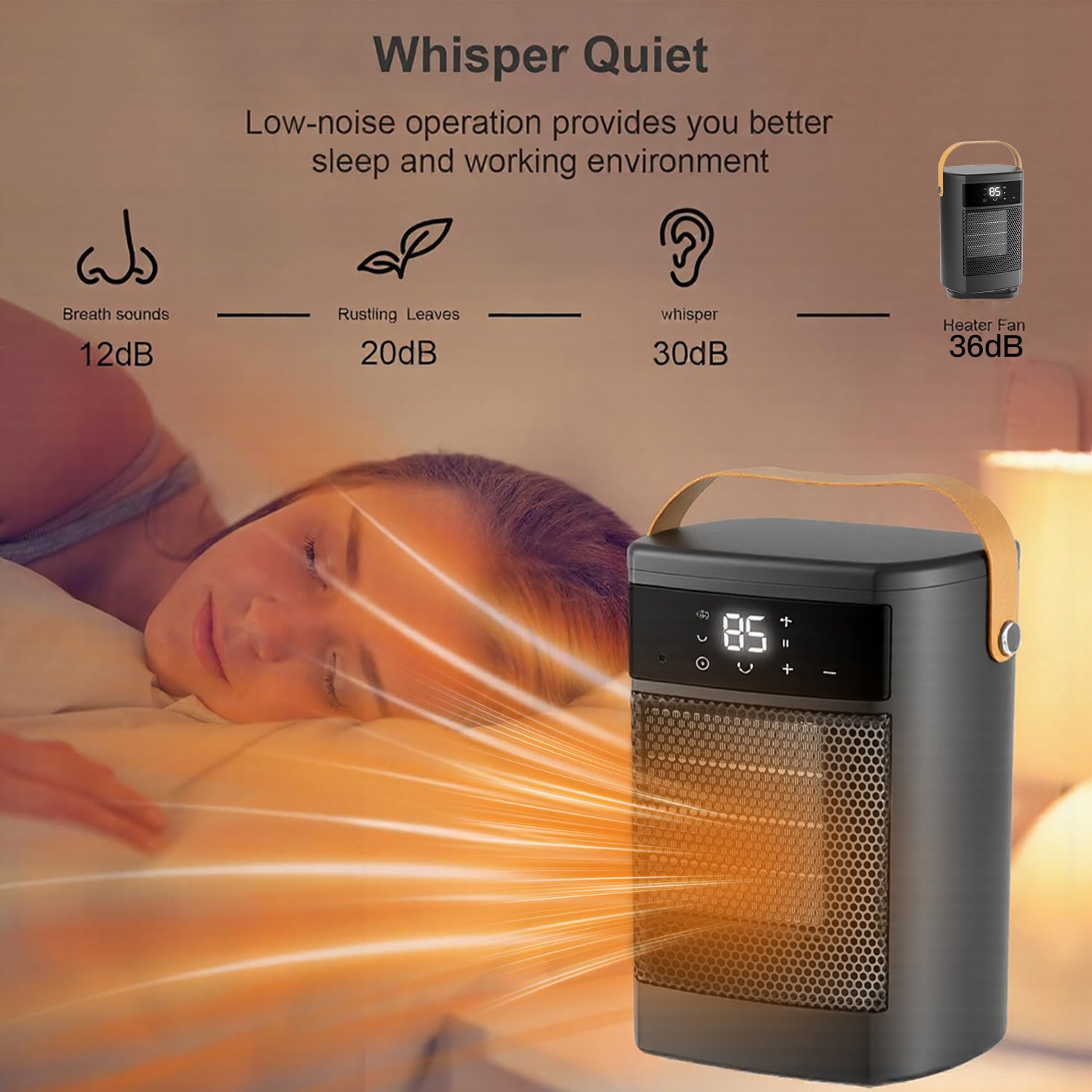 Oscillating Space Heater with Remote, 1500W Portable Electric Space Heater with Thermostat & Timer, Indoor Small Heater with Heating and Fan Modes for Bedroom, Office and Indoor Bn-link