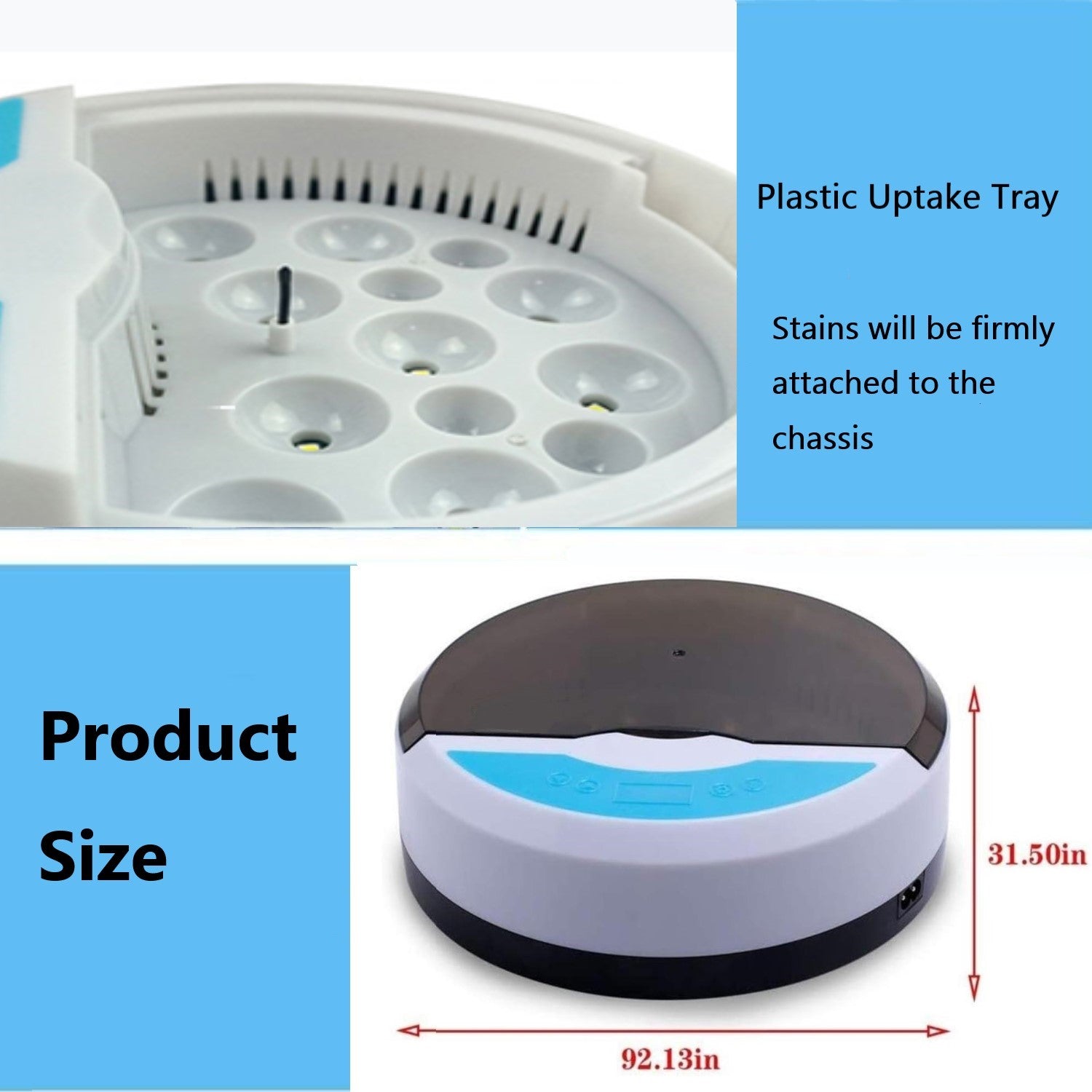 BN-LINK 9/18/52 Egg Incubator With Temperature Control, Touch Operation& Temperature Display, Mini Egg Incubator With LED Candler, Sink & Plastic Uptake Tray, Low Noise