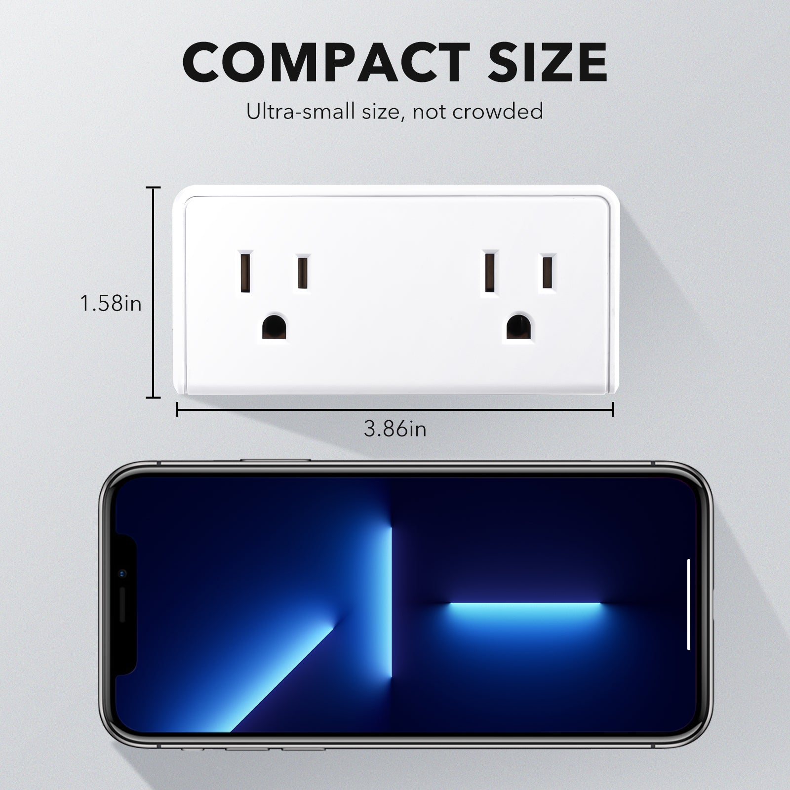 Multi Plug Outlet Extender with 2 USB A 1 USB C(5V,2.4A) Plug BN-LINK - BN-LINK