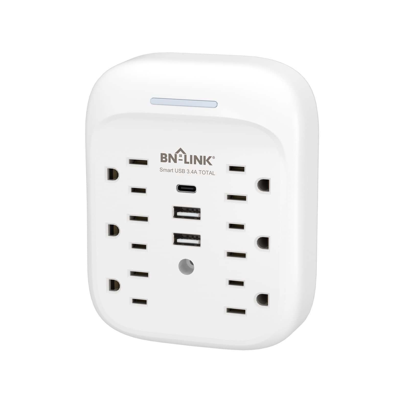 Outlet Extender Multi Plug with 3 USB Wall Charger 6 Outlet Surge Protector BN-LINK - BN-LINK