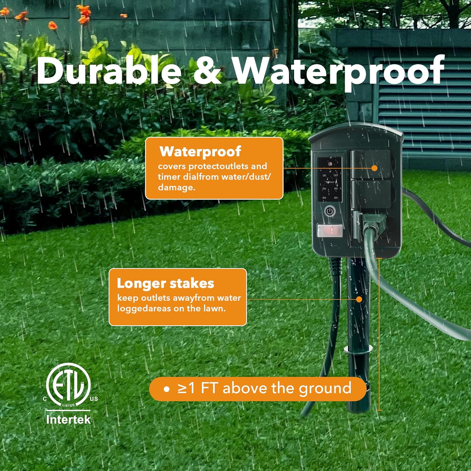 One Stake, Total Control: The BN-LINK Outdoor Power Stake with Timer