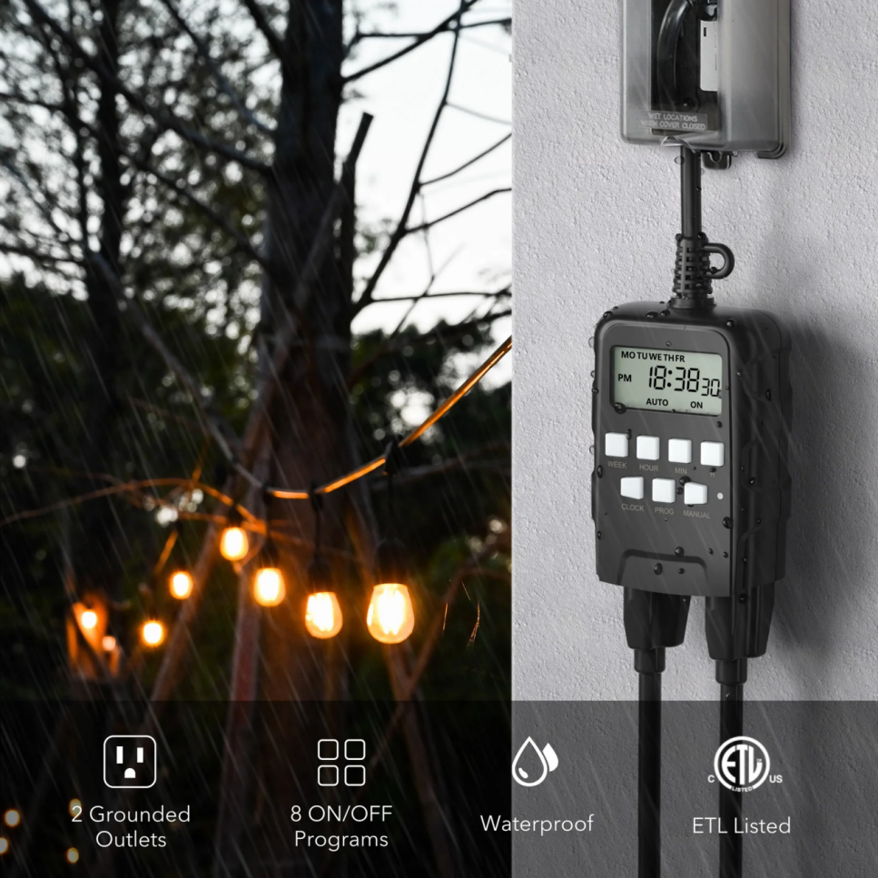 BN-LINK: The Electrical Outlet Timer Will Improve Your Outdoor Lighting