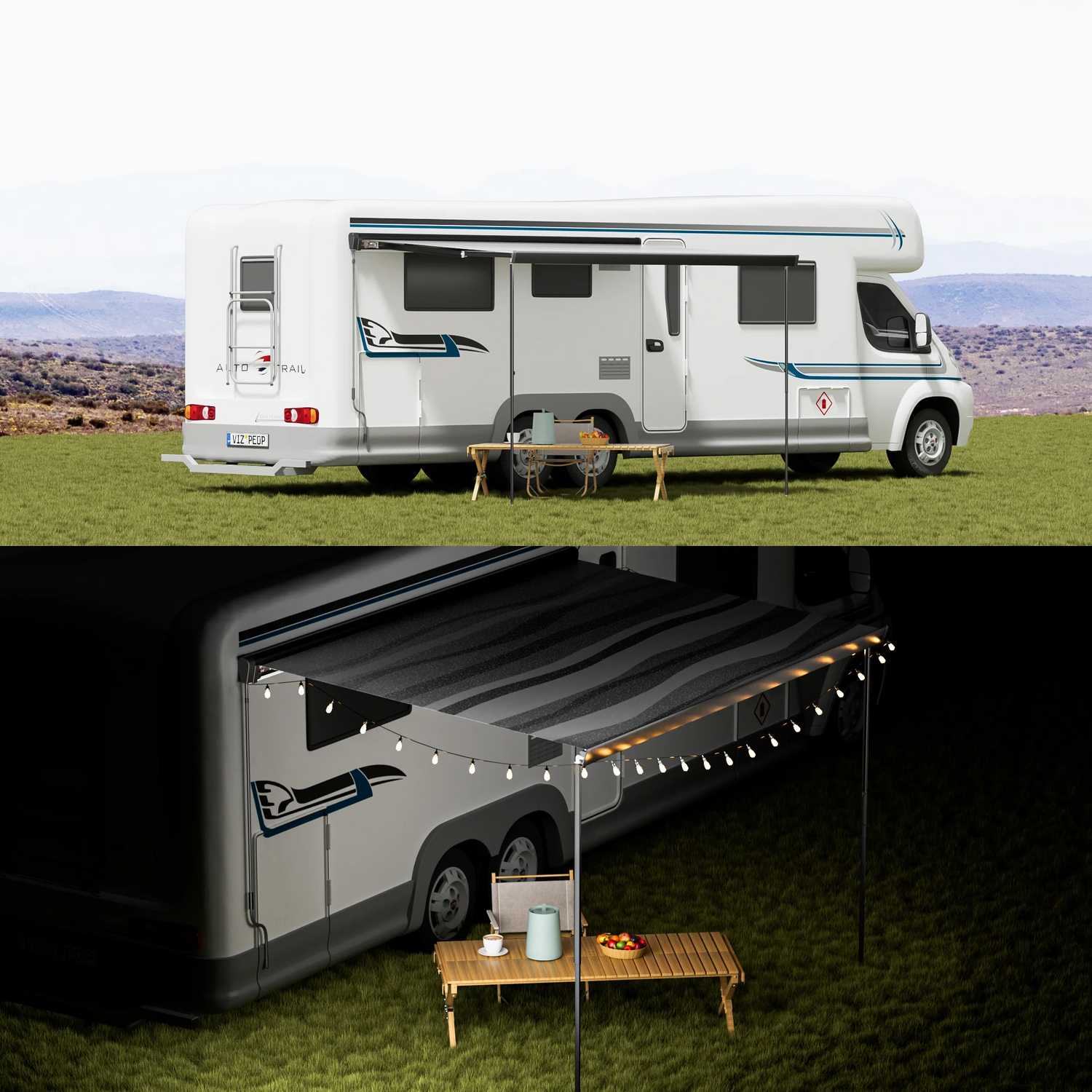 Transform Your Road Trips with the BN-LINK Black Aluminium Camper Awning