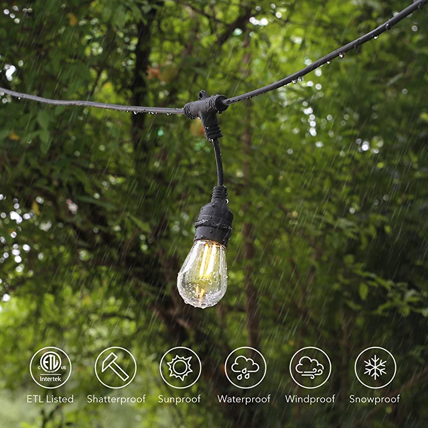 Smart Outside String Lights-24 LED Bulbs