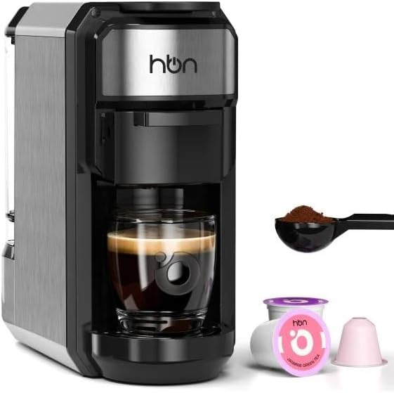 3-in-1 Multi Coffee Maker Single Serve, for K-Cup Pods & Ground Coffee, Programmable One-Touch Brewing Machine, 0.6L Removable Water Tank, 19Bar, Fast Heat, Energy Saving HBN - BN-LINK