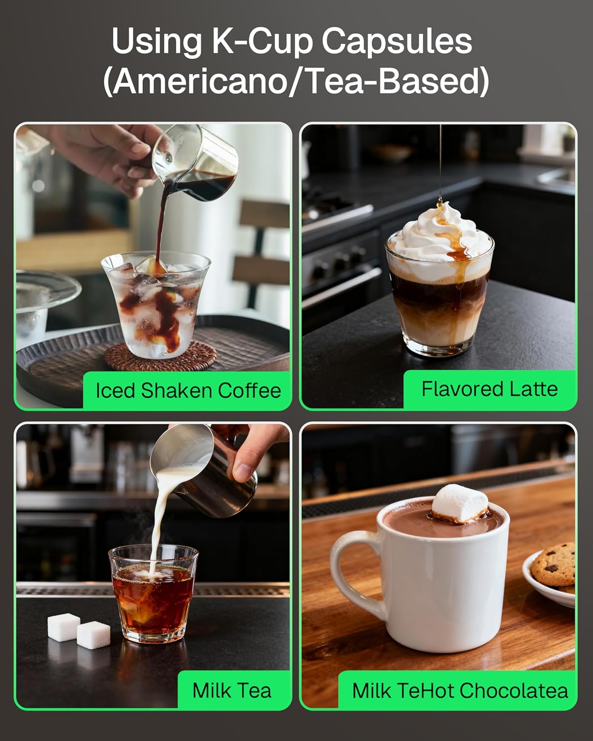 3-in-1 Multi Coffee Maker Single Serve, for K-Cup Pods & Ground Coffee, Programmable One-Touch Brewing Machine, 0.6L Removable Water Tank, 19Bar, Fast Heat, Energy Saving HBN - BN-LINK