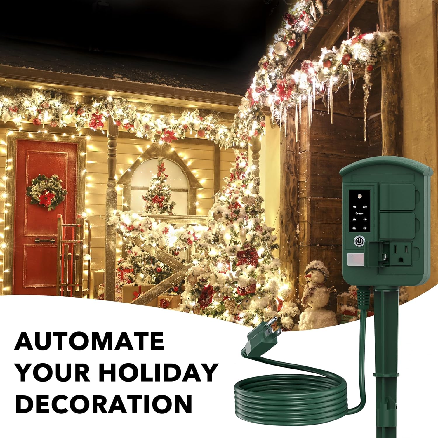 BN-LINK Outdoor Power Stake Timer and Extension Cord