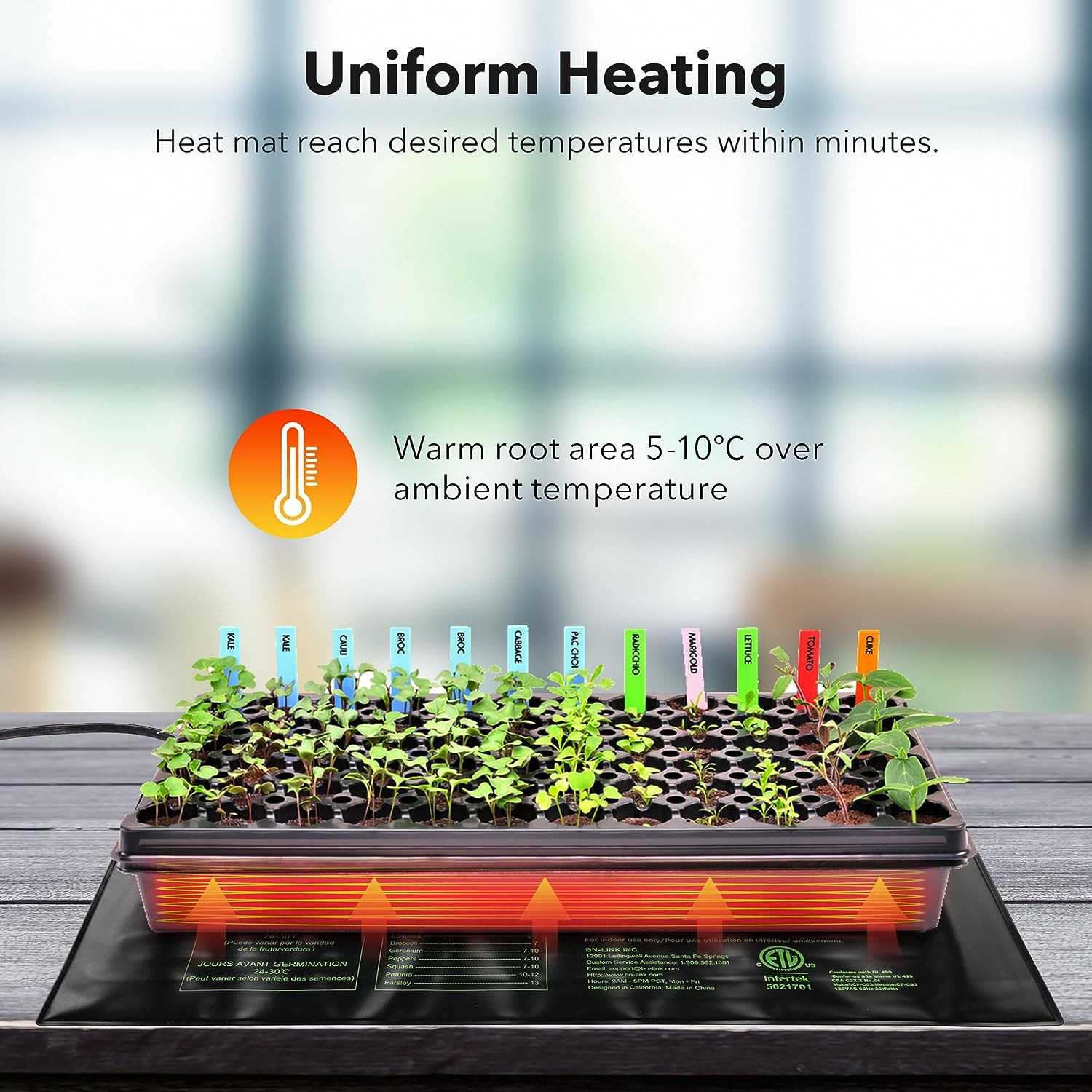 Durable Seedling Heat Mat Warm Hydroponic Heating Pad Waterproof