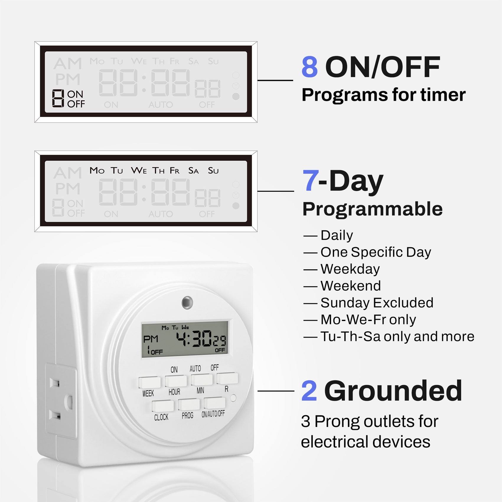 7 Day Heavy Duty Digital Programmable Timer BN-LINK