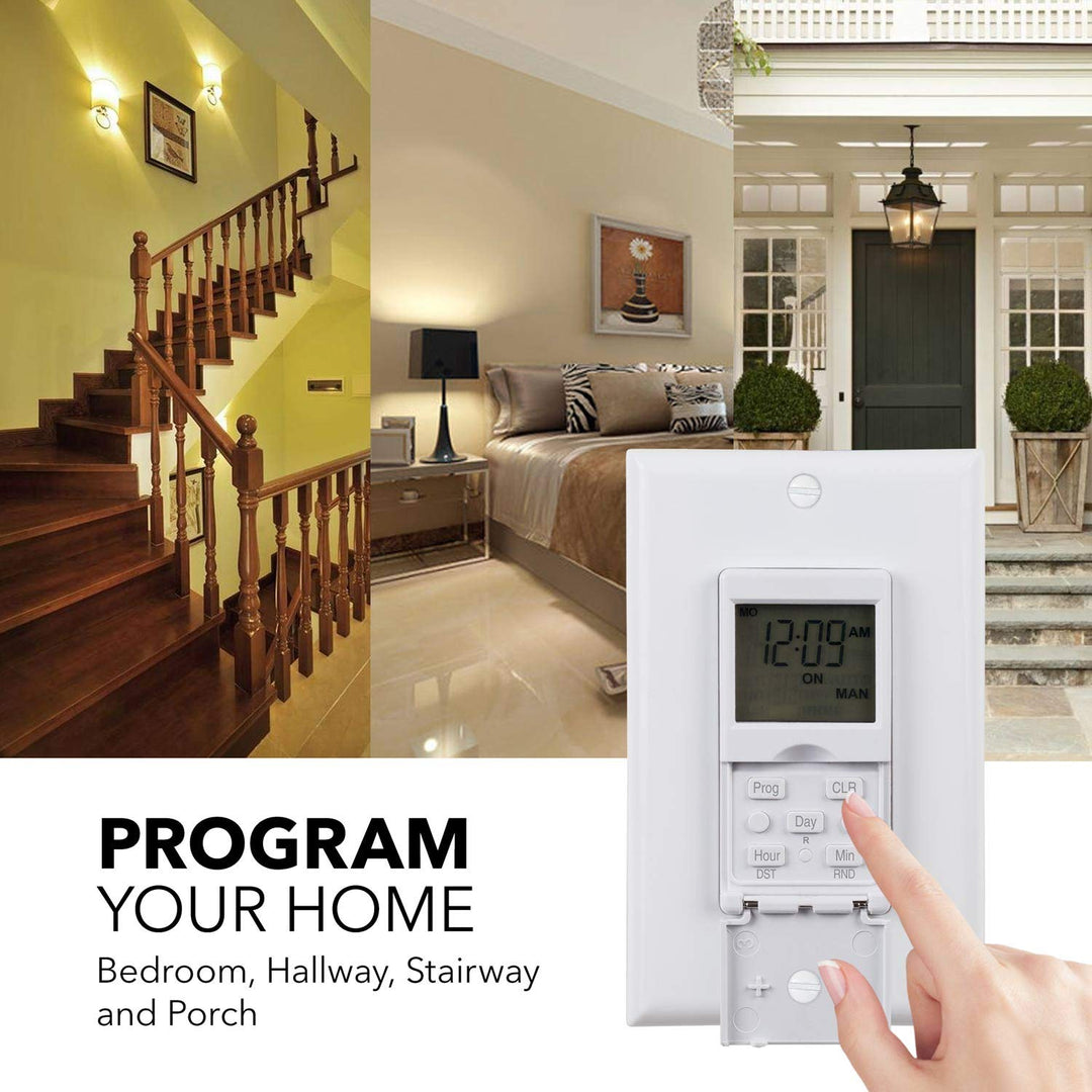 7 Day Programmable In-Wall Timer Switch BN-LINK - BN-LINK
