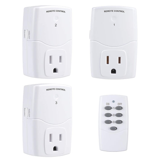 Wireless Remote Control Wall Socket (1 Remote + 3 Outlets) BNLINK