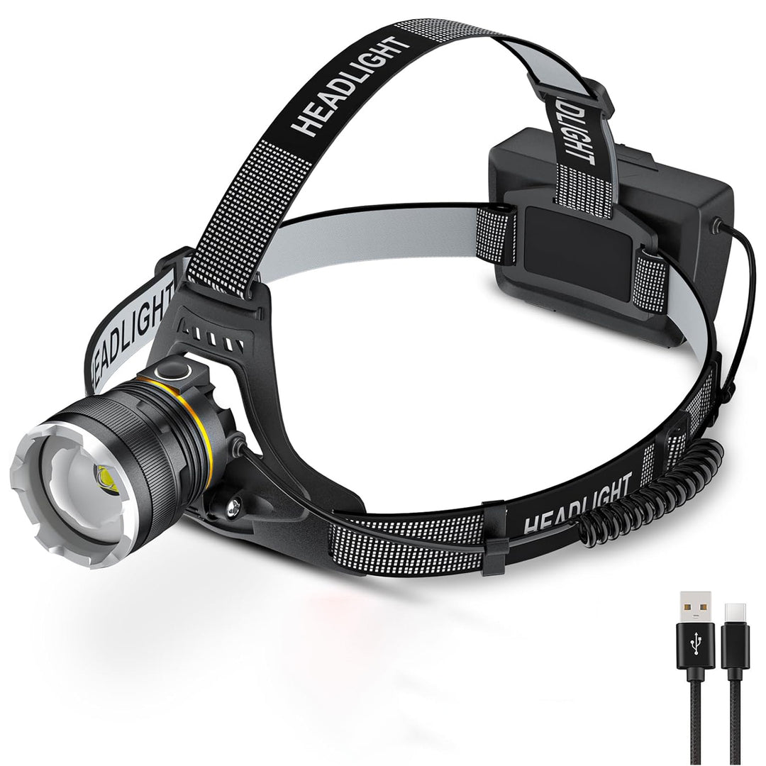 1200 Lumens Super Bright LED Rechargeable Zoomable Head Lamp Bn-link