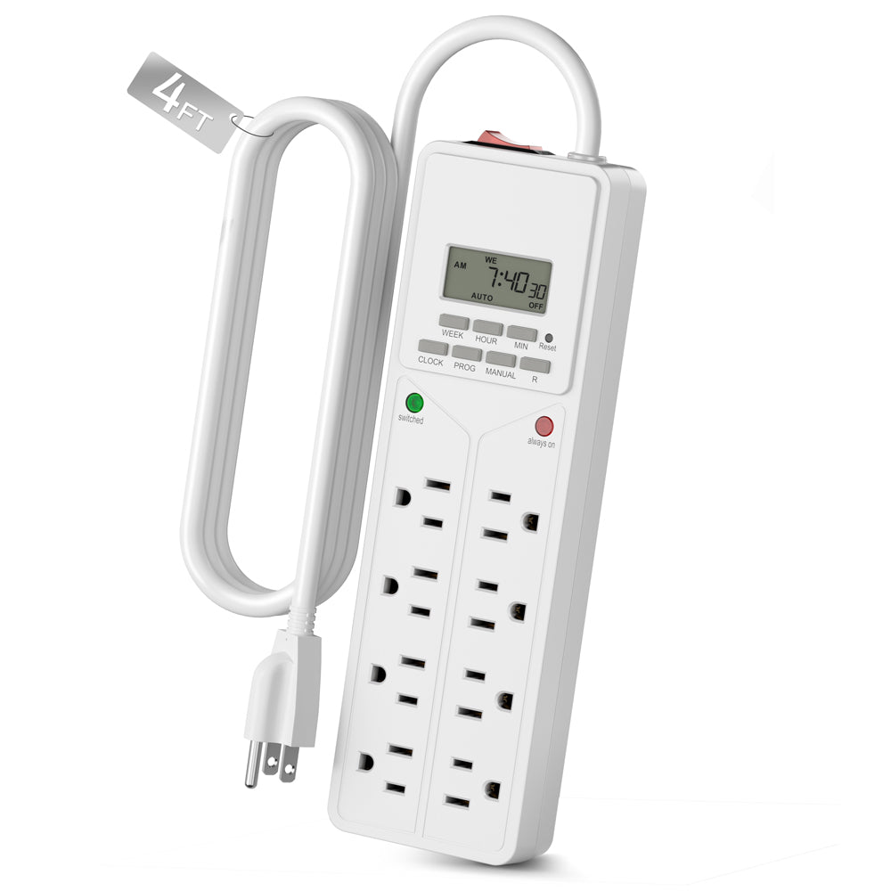 8 Outlet Strip Surge Protector with 7-Day Digital Timer BN-LINK