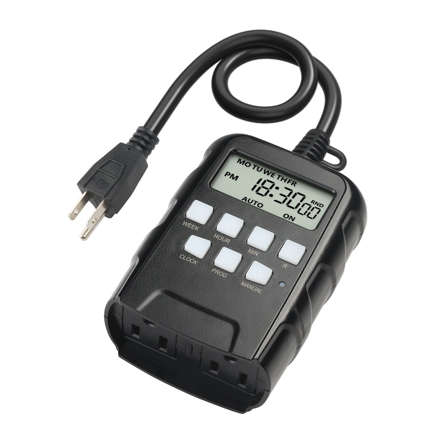 7 Day Heavy Duty Digital Programmable Outdoor Timer Dual Outlet BN-LIN