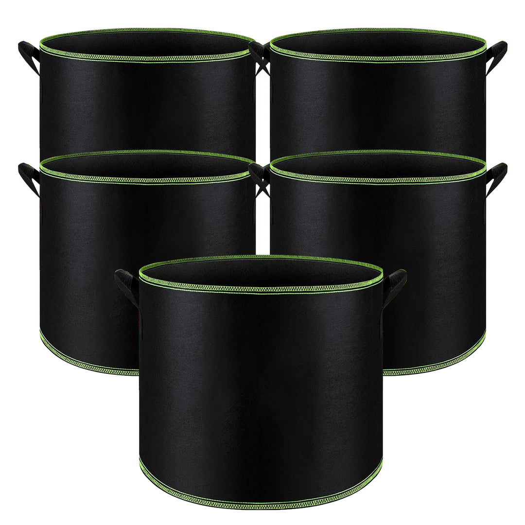 5-Pack 10 Gallon Grow Bags with Handles Thickened Nonwoven Fabric Pots Bn-link - BN-LINK