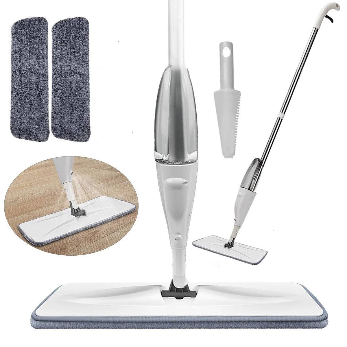 Floor Cleaning Wet Dry Microfiber Spray Mop with 2 Washable Pads Bn-link - BN-LINK