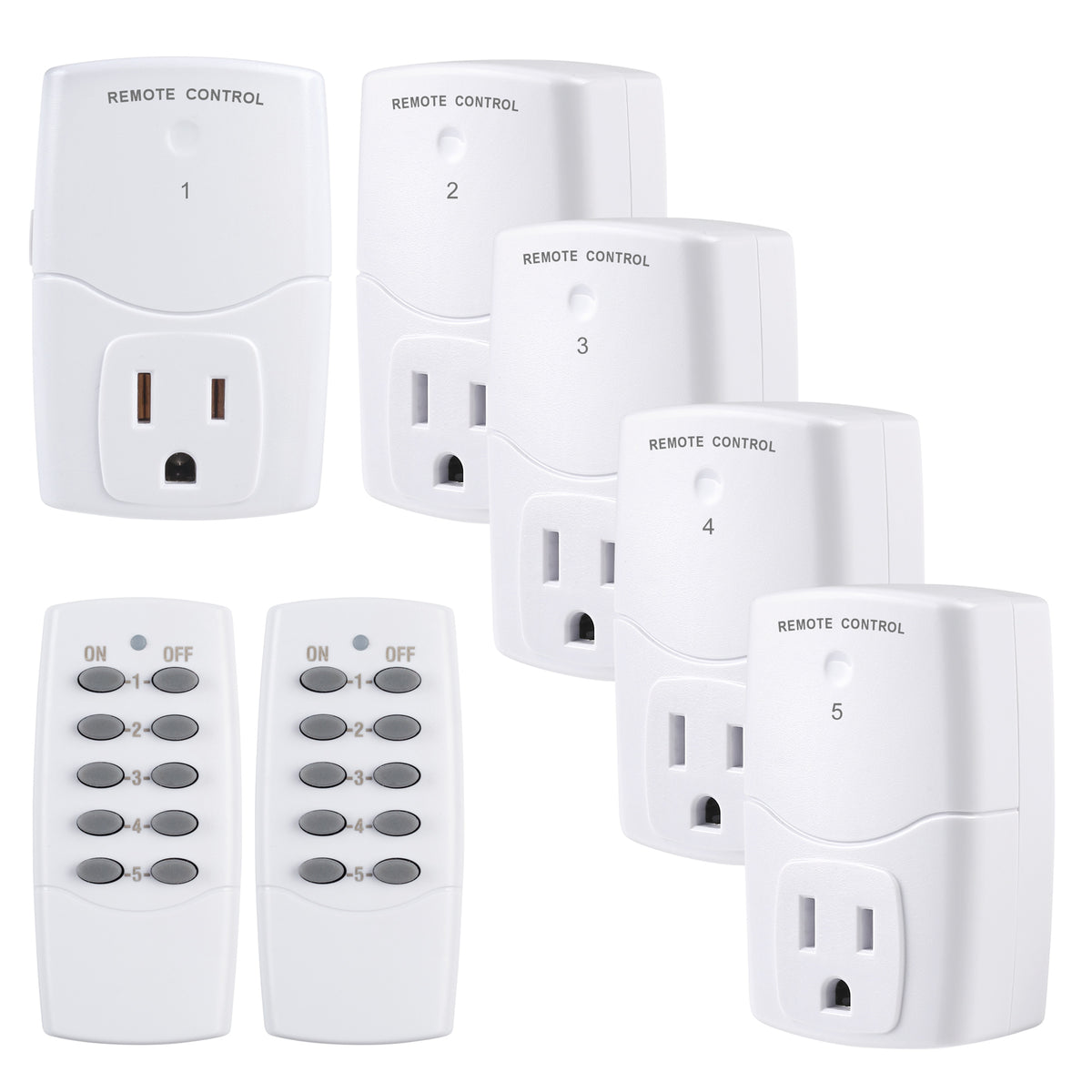 Smart Outlet with Remote (2 Remotes+5 Outlets) | BN-LINK